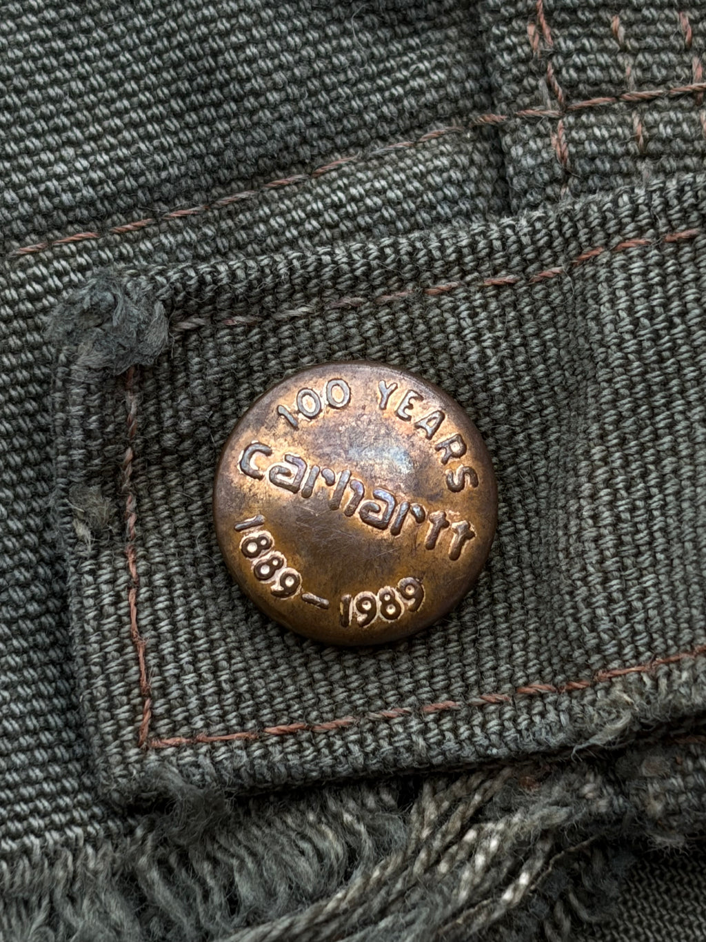 Vintage 80s Carhartt Detroit Jacket 100th Anniversary L