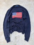 Vintage Polo Ralph Lauren USA Flag Sweater L