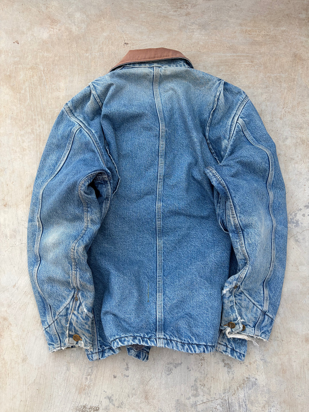 Vintage Carhartt Blanket-Lined Denim Chore Jacket L