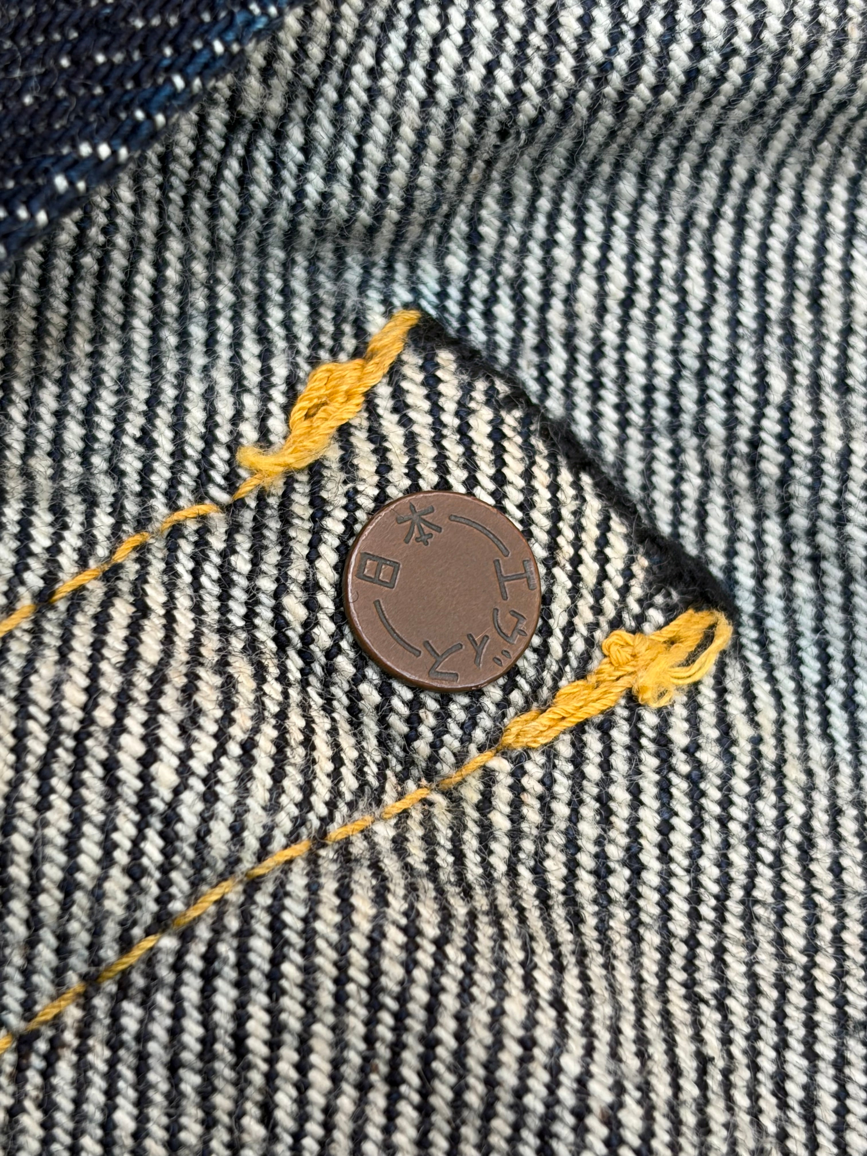 Vintage 00s Evisu Selvedge Denim Jeans Yellow Diacock 30