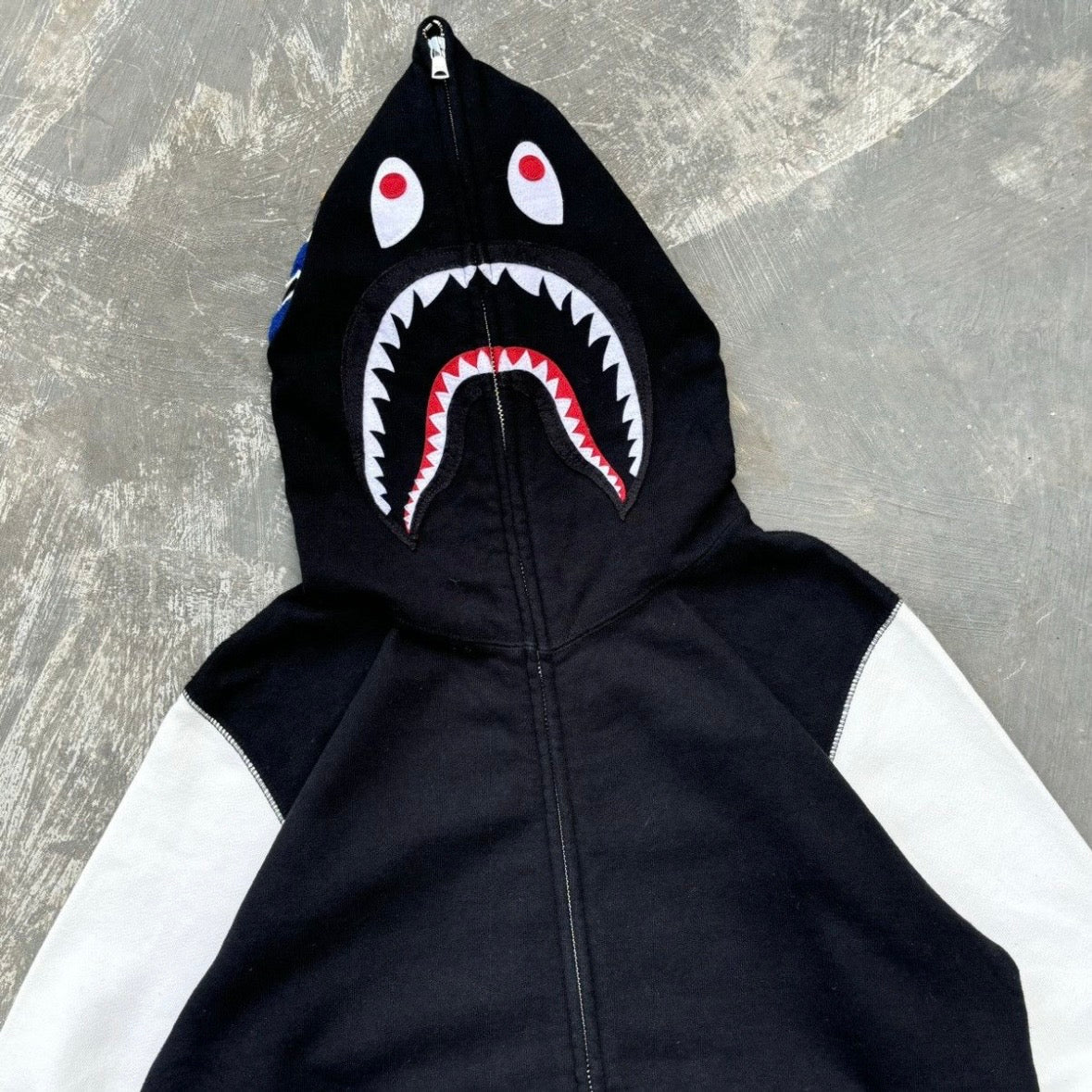 Vintage Bape Shark Full Zip Up Hoodie S