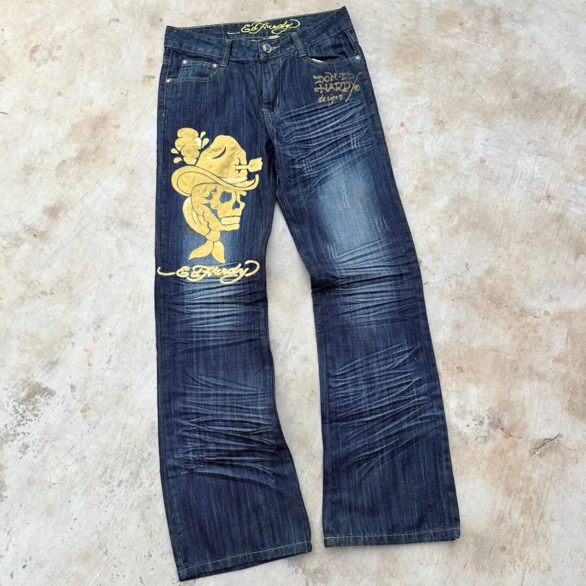 Vintage Edhardy Skull Bootcut Pant 30