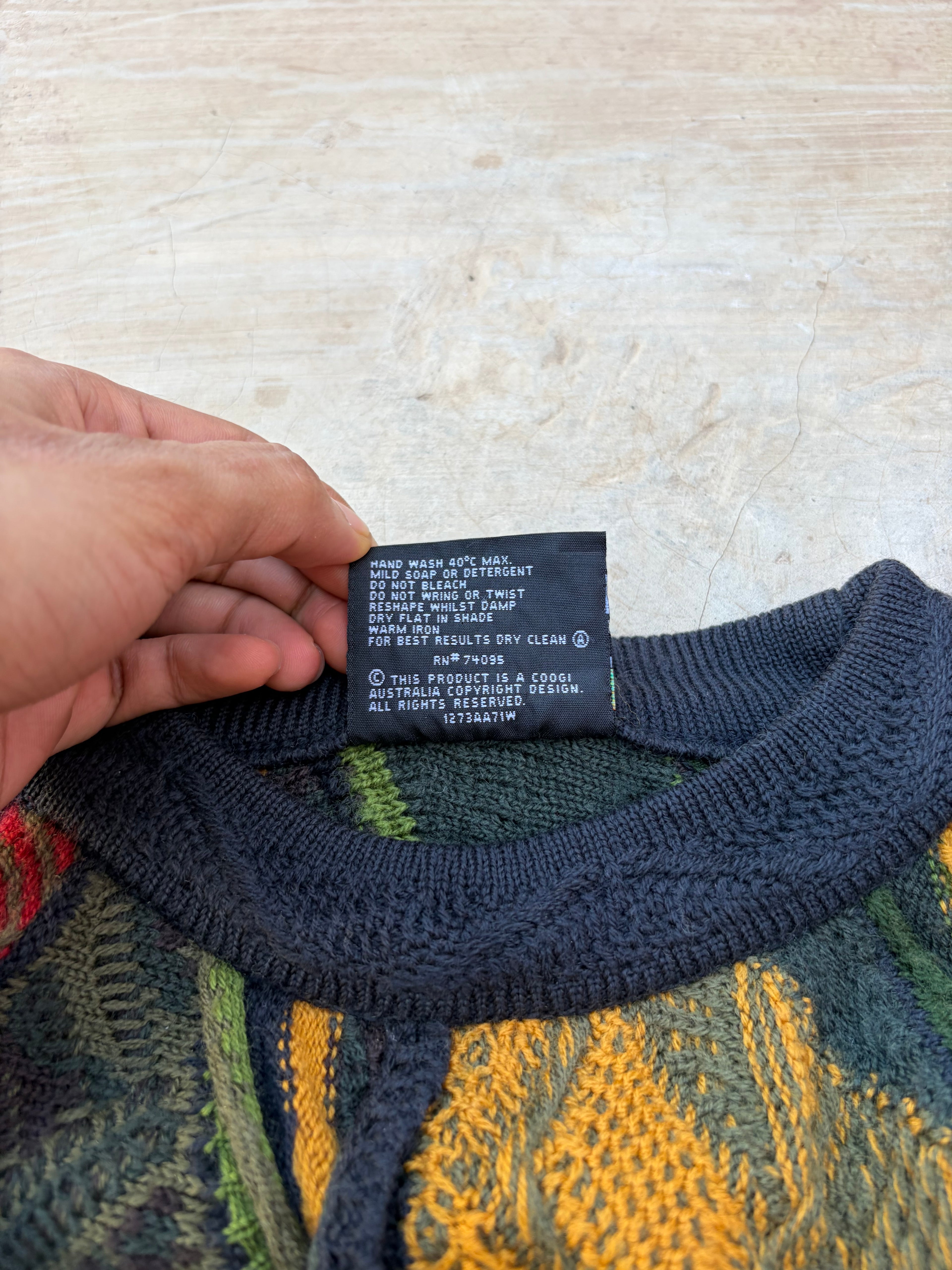 Vintage 90s COOGI Australia 3D Mercerised Cotton Knit Sweater S