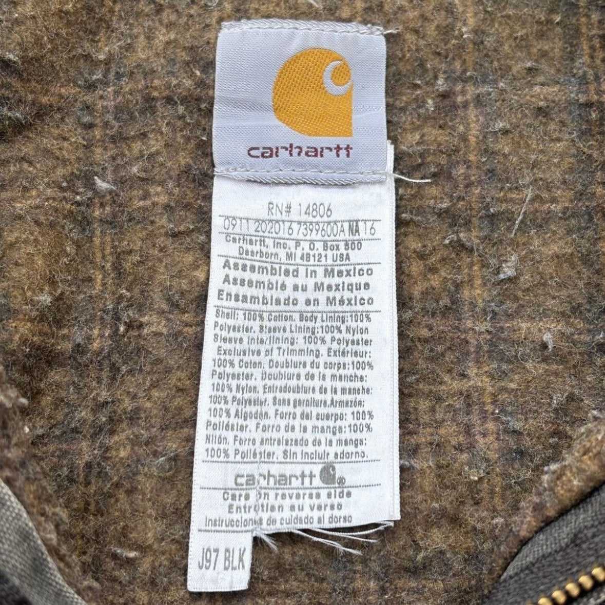 Vintage 00s Carhartt Detroit Jacket J97 BLK 2XL