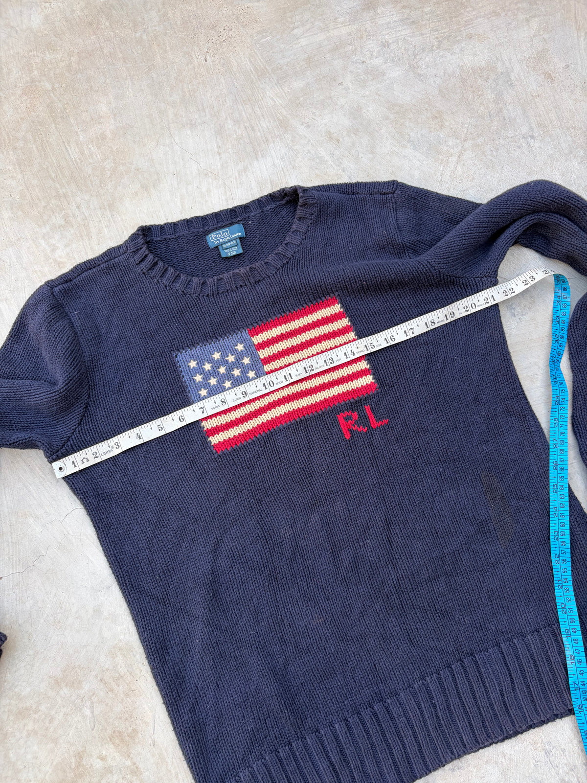 Vintage Polo Ralph Lauren American Flag Sweater M
