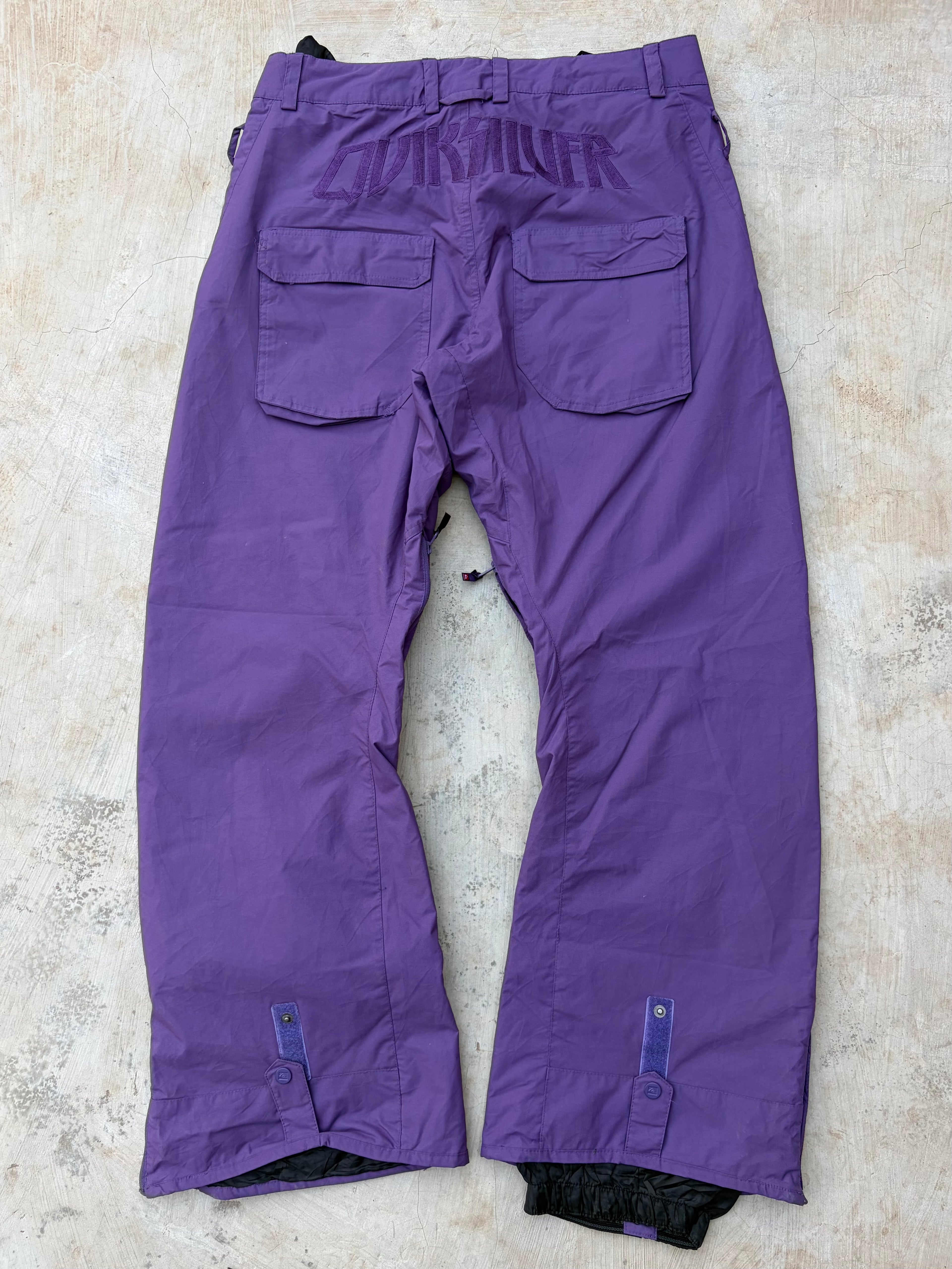 Vintage 00s Quiksilver Purple Insulated Snow Ski Pants 34