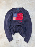 Vintage Polo Ralph Lauren USA Flag Sweater S