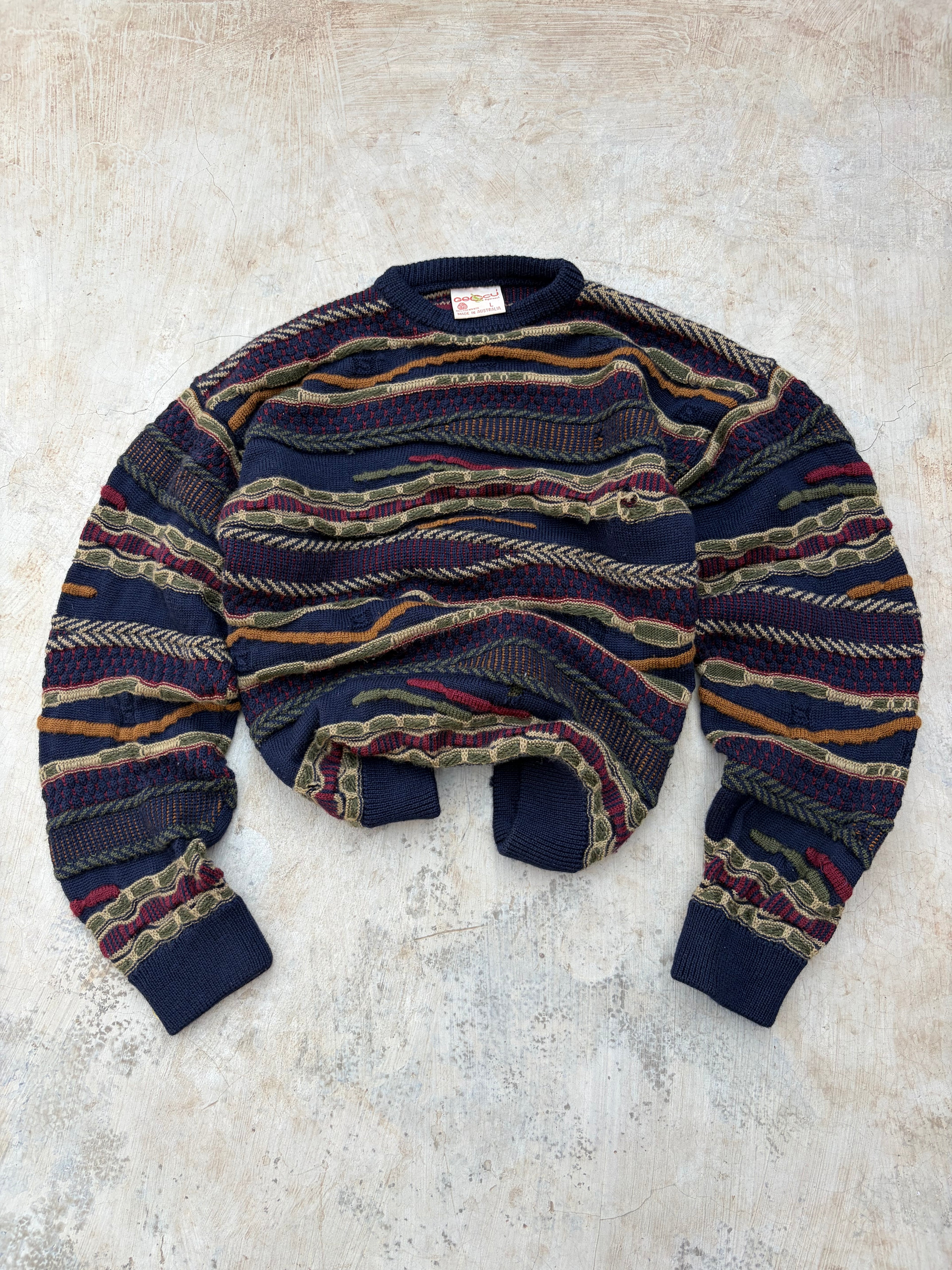 Vintage 90s Geccu Coogi Style Sweater L