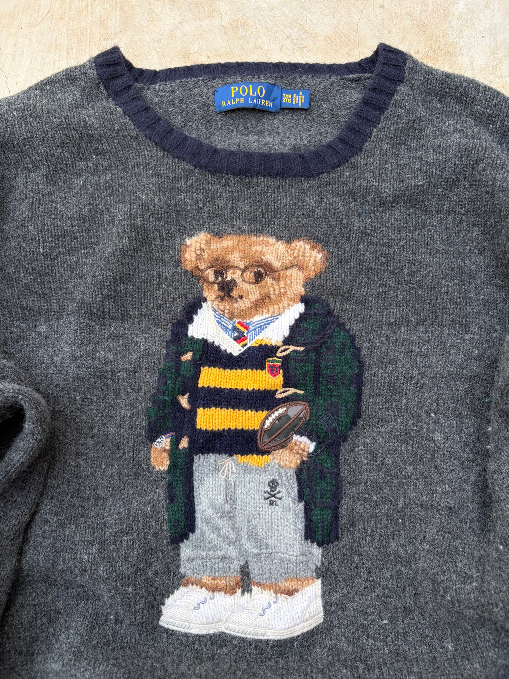 Vintage 00s Polo Ralph Lauren Mascot Knit Sweater 2XL