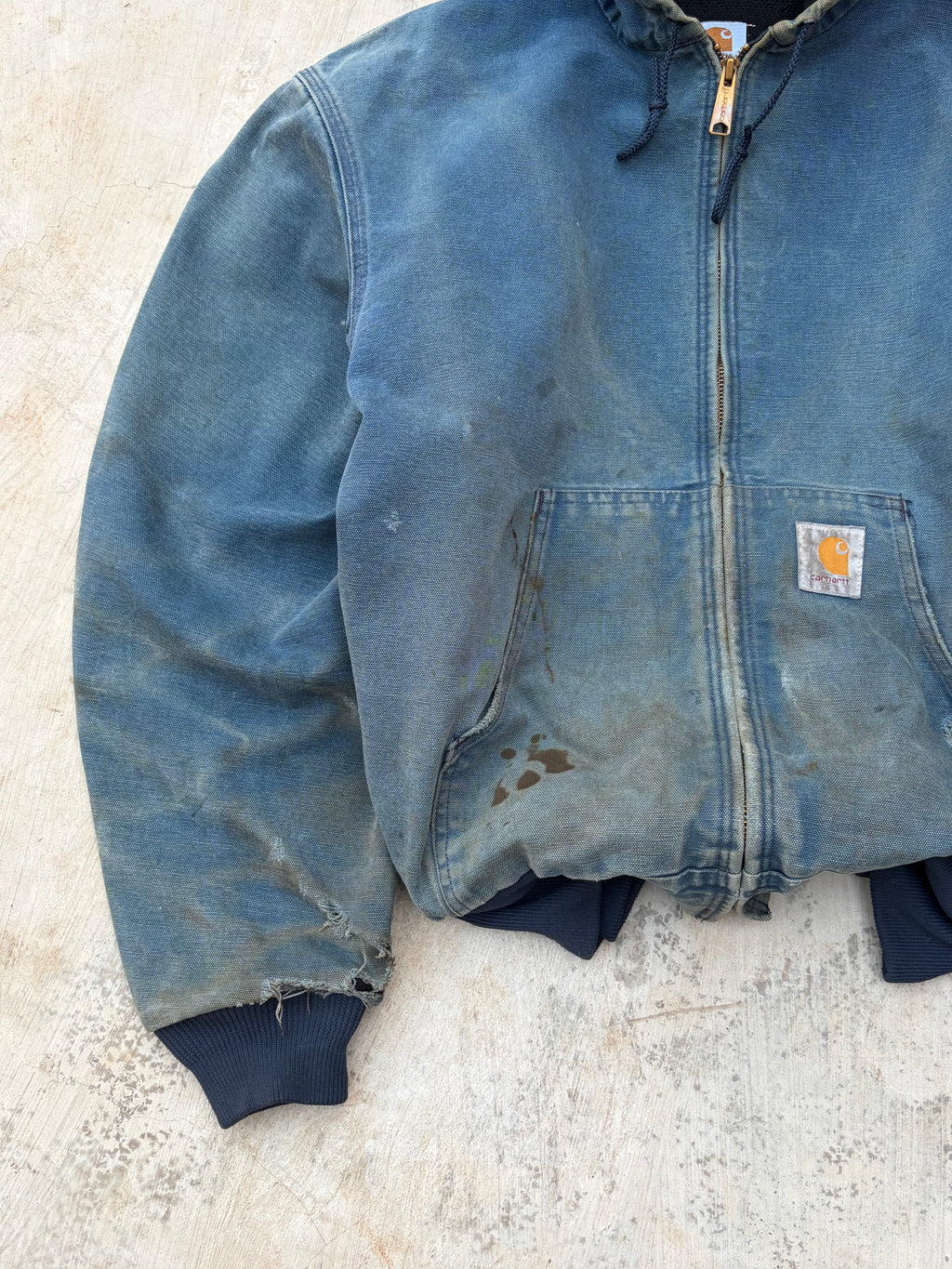 Vintage 1999 Sunfaded Carhartt Active Jacket J03 NVY XL