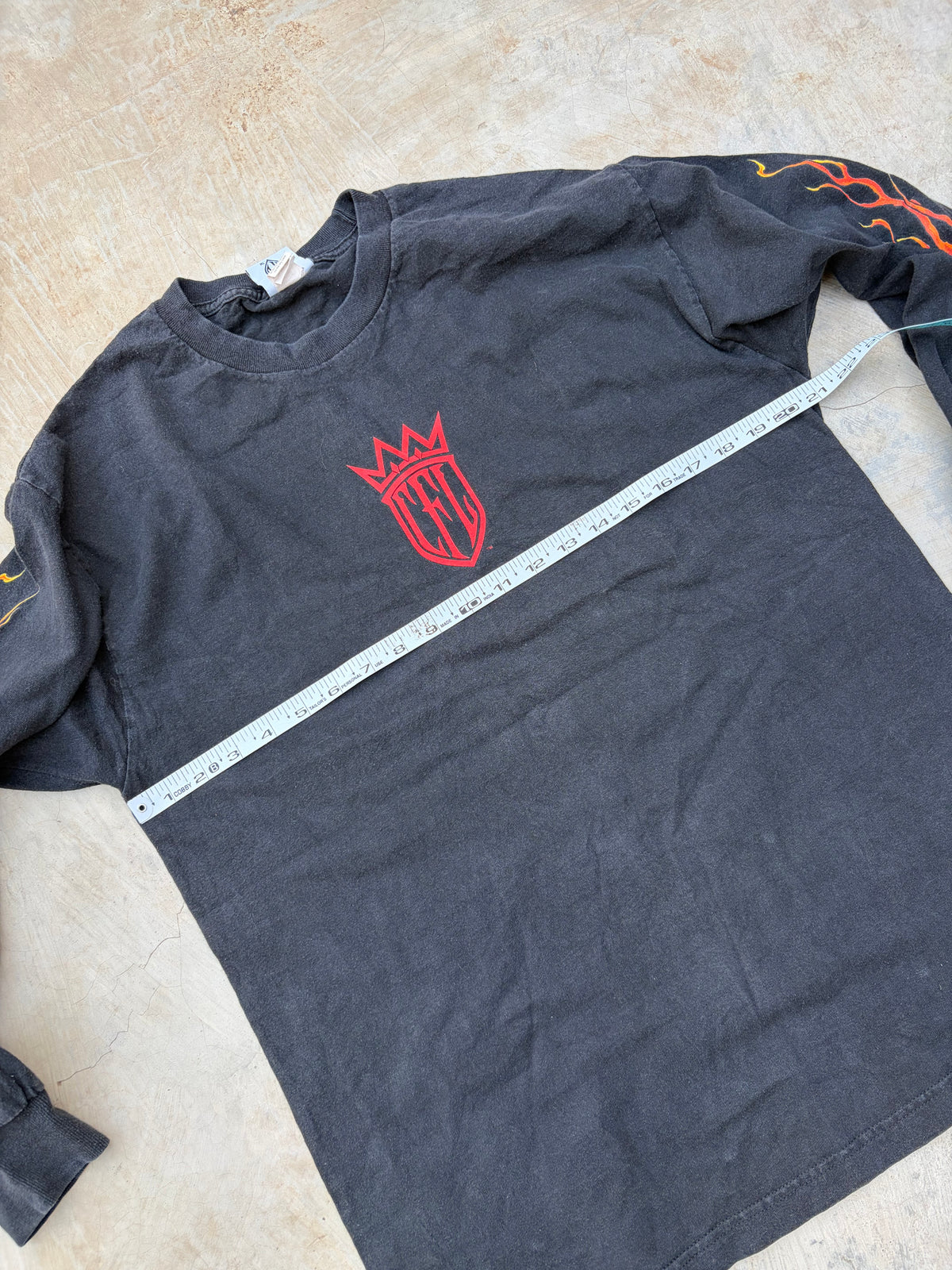 Vintage 00s West Coast Choppers Long Sleeve – Flame Skull M/L