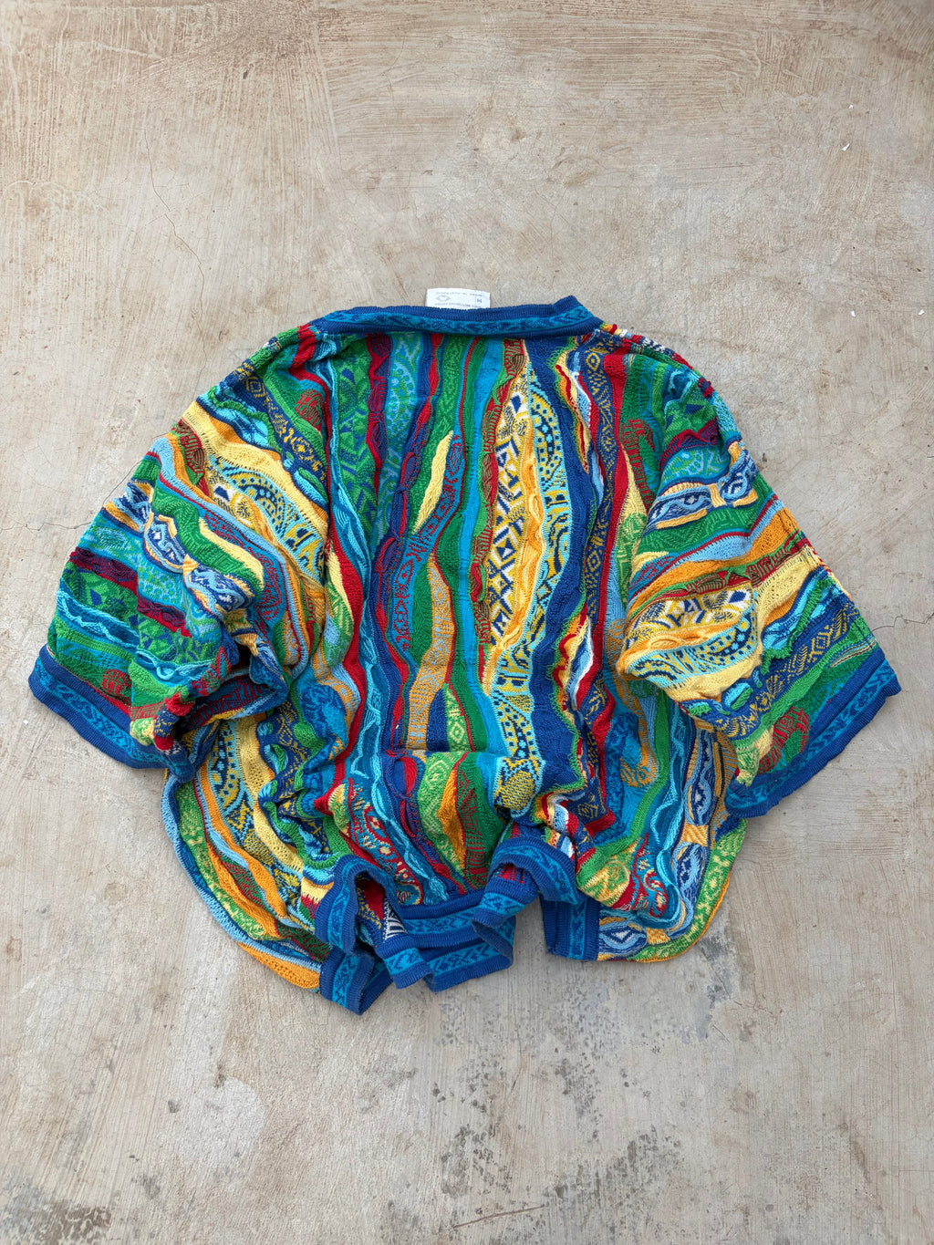 Vintage 90s Coogi 3D Knit Half Sleeve Sweater M