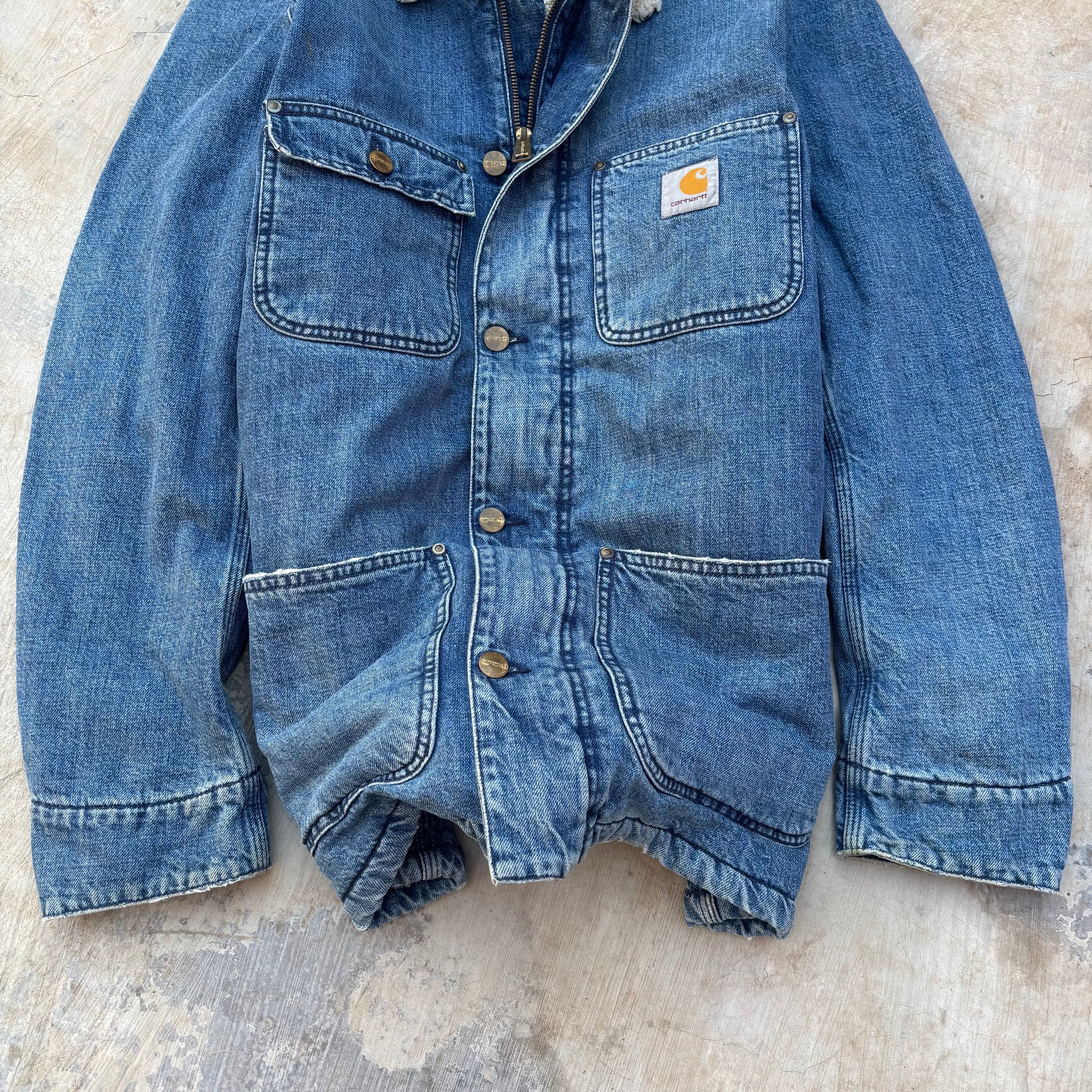 Carhartt Phoenix Coat Denim Sherpa Jacket M