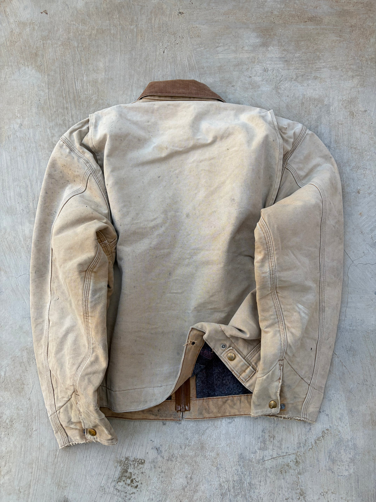 90s Vintage Carhartt Blanket-Lined Jacket – Faded Workwear M/L