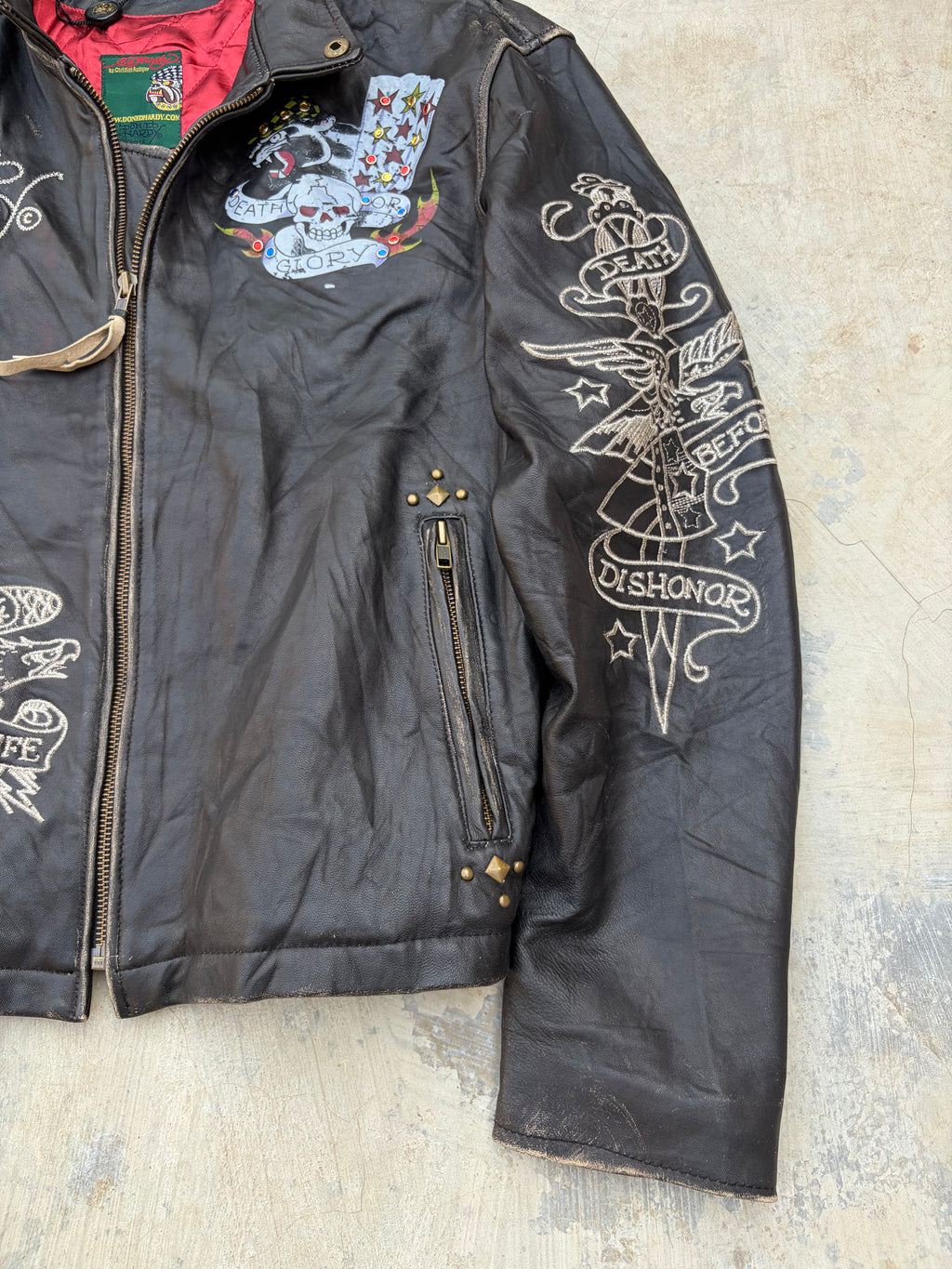 Mythic 90s Edhardy Unisex Death before Dishonour Leather M/L
