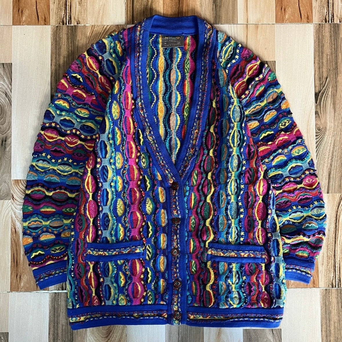 Vintage 90s Coogi 3D Cardigan Knit M