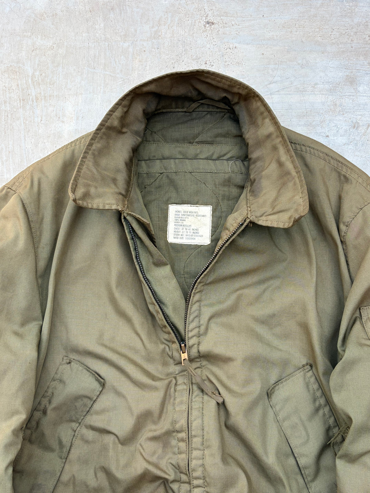 Rare 1980s Vintage Avirex U.S. Military Flight Jacket M/L