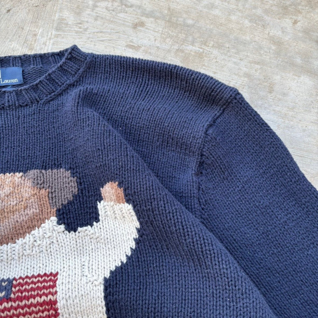 Vintage 90s Polo Kanye West Ralph Lauren Knitwear L
