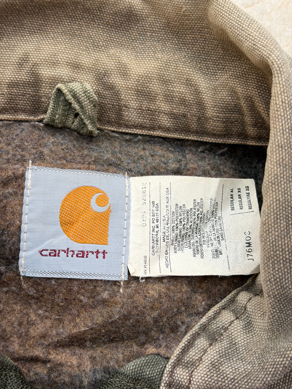 Vintage 90s 1999 Carhartt Detroit Jacket J76 MOS XL