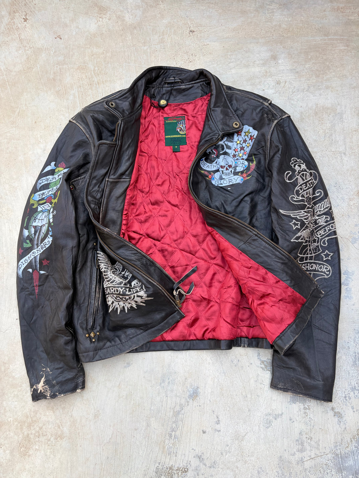 Mythic 90s Edhardy Unisex Death before Dishonour Leather M/L