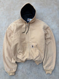Vintage 90s Carhartt J06 WET Active Jacket Tan 1998 Rare XL