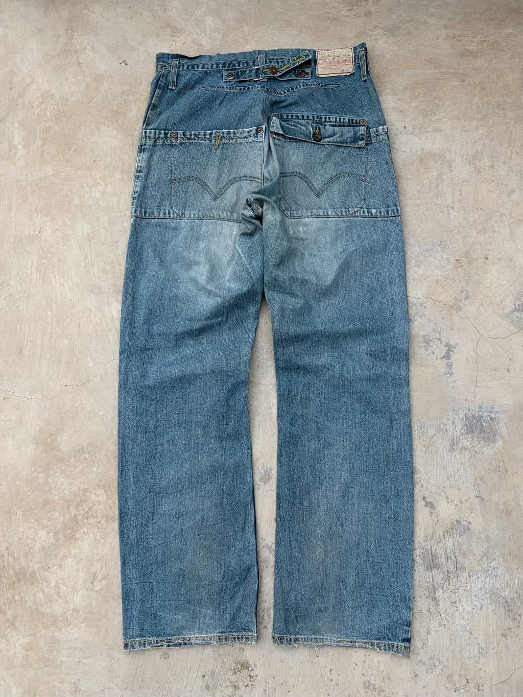 Rare Vintage Levi’s Engineered Jeans – Asymmetric Button Fly Denim 34