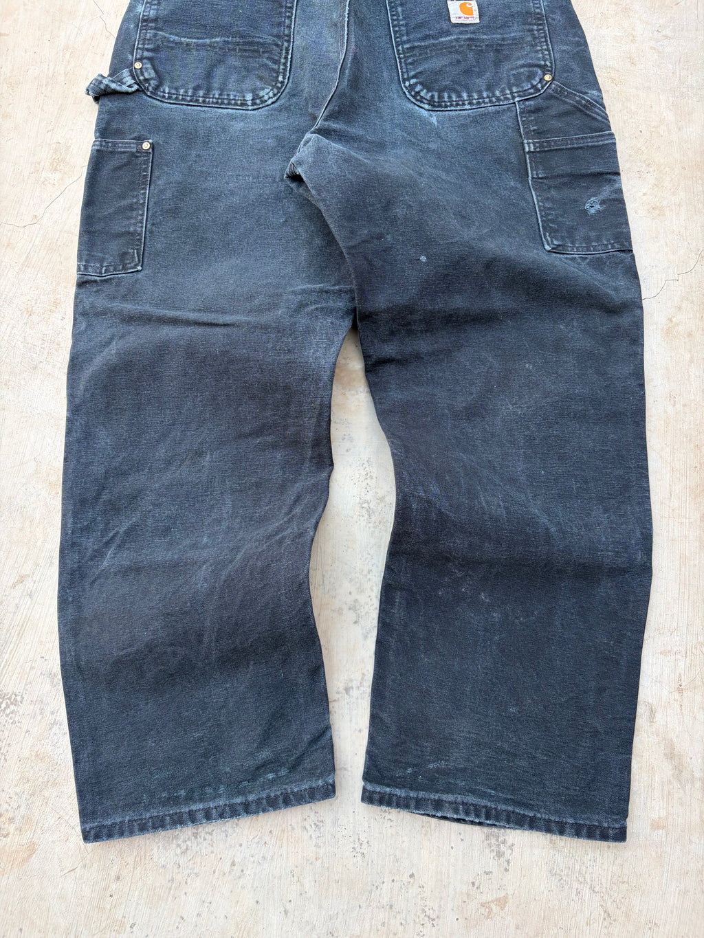 Vintage Carhartt Double Knee Carpenter Pants Faded Black Vintage Workwear 36x29.5