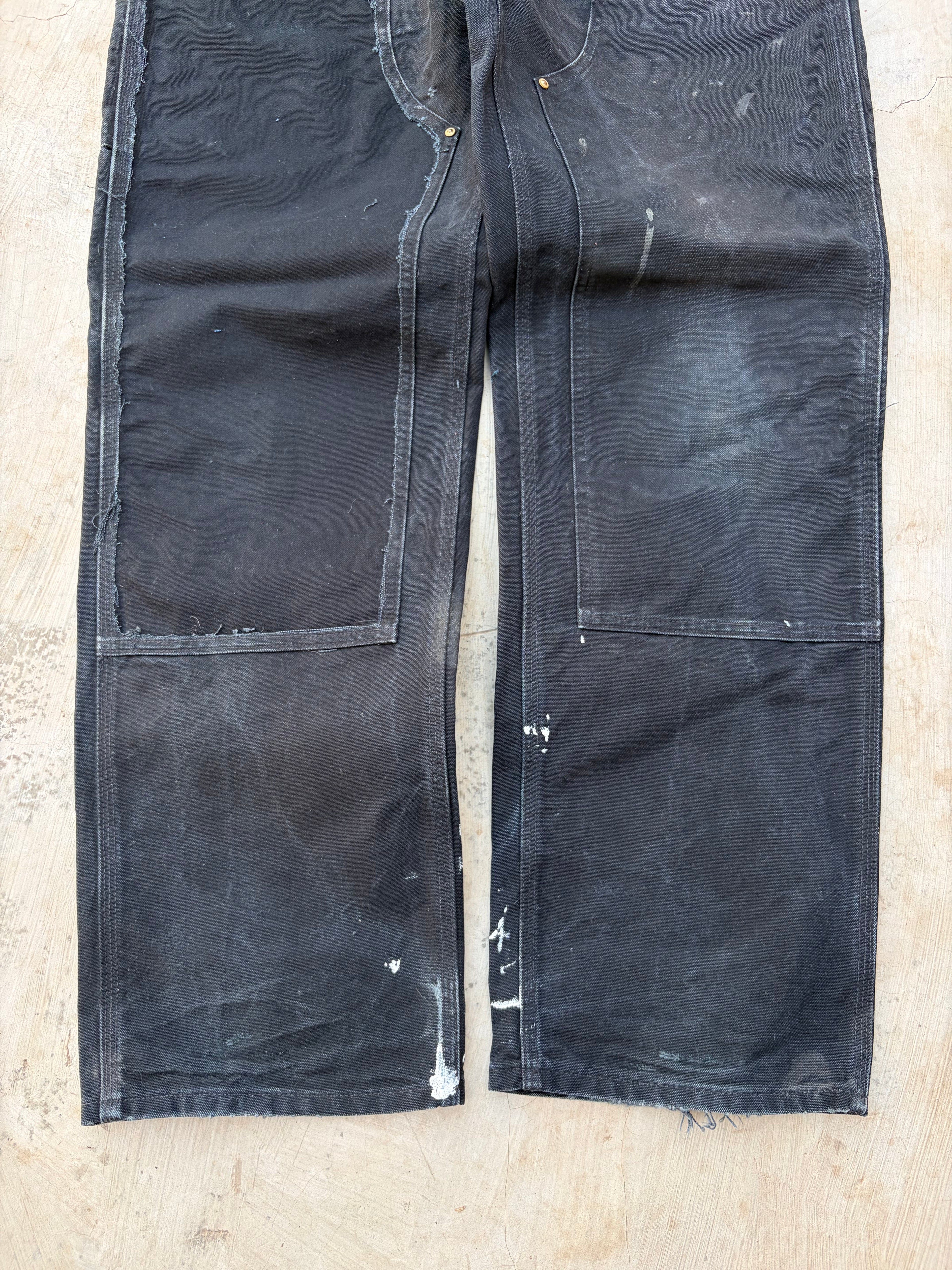 Vintage 00s Carhartt Double Knee Pant Black Faded 36