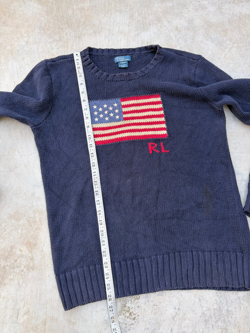 Vintage Polo Ralph Lauren American Flag Sweater M