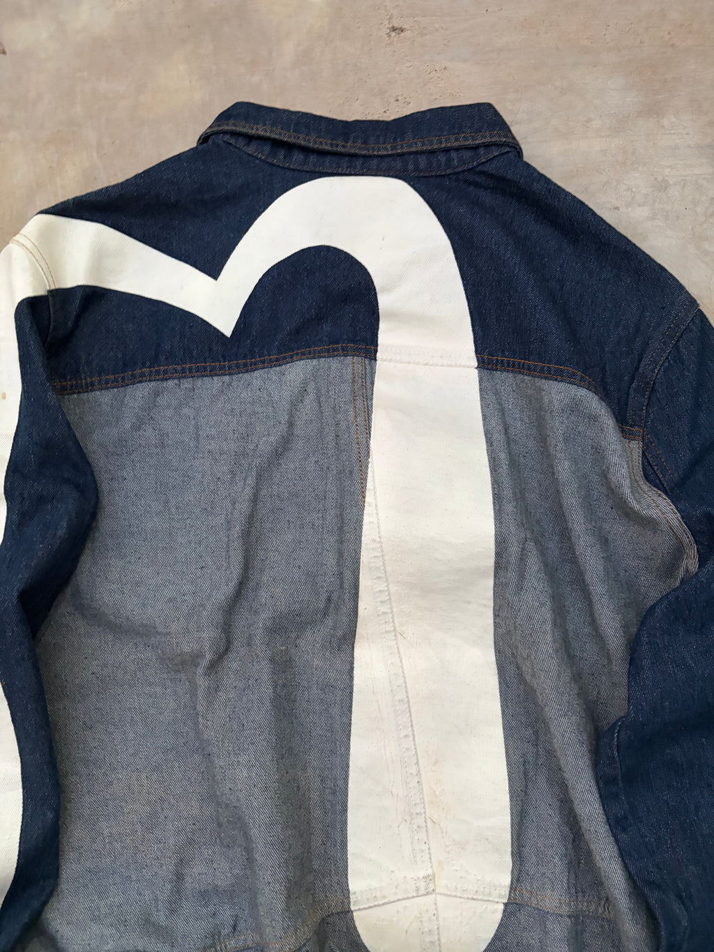 Rare Vintage Evisu Denim Diacock Jacket L/XL