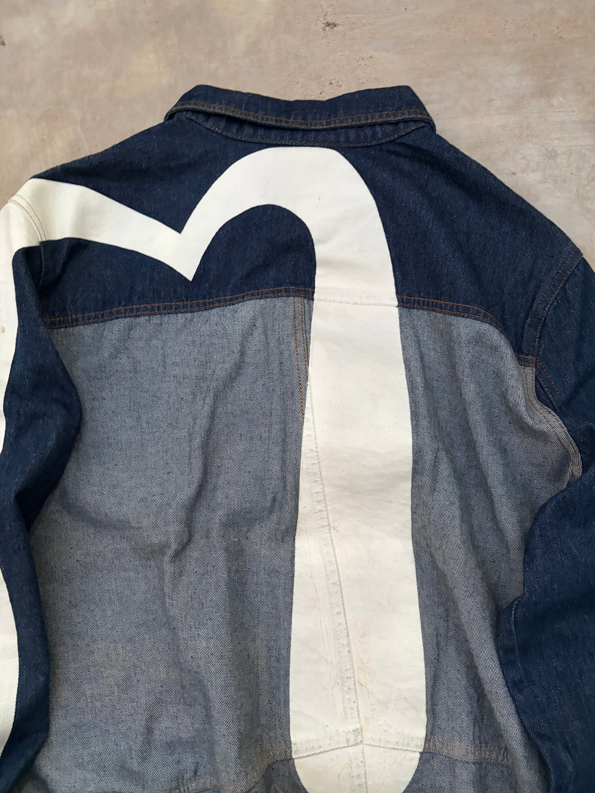 Rare Vintage Evisu Denim Diacock Jacket L/XL