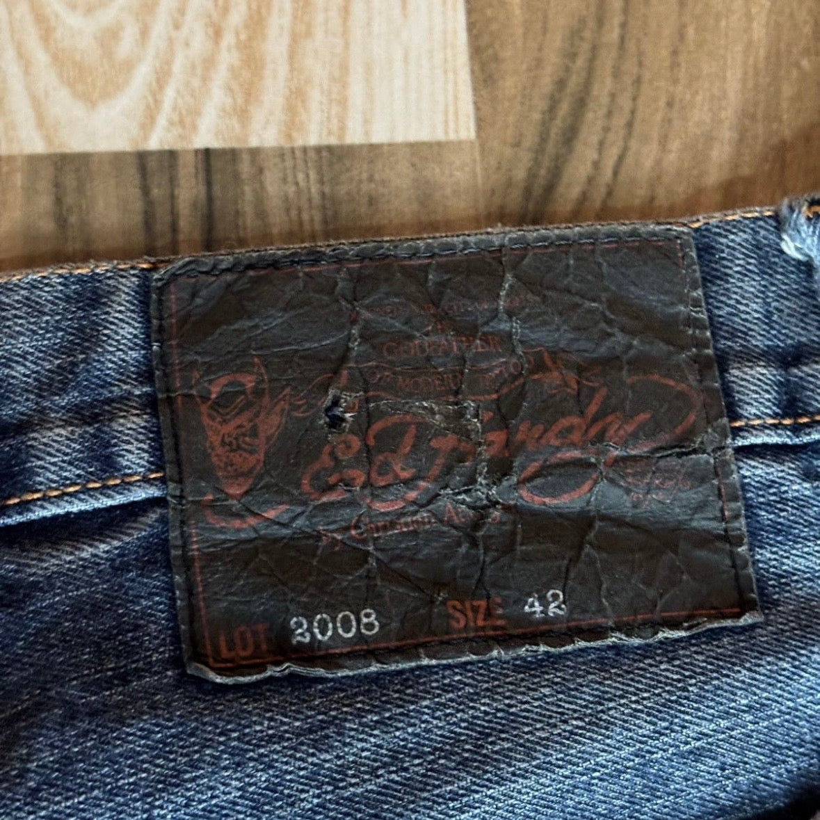 Vintage 00s Edhardy Skull Love Baggy Jeans 42