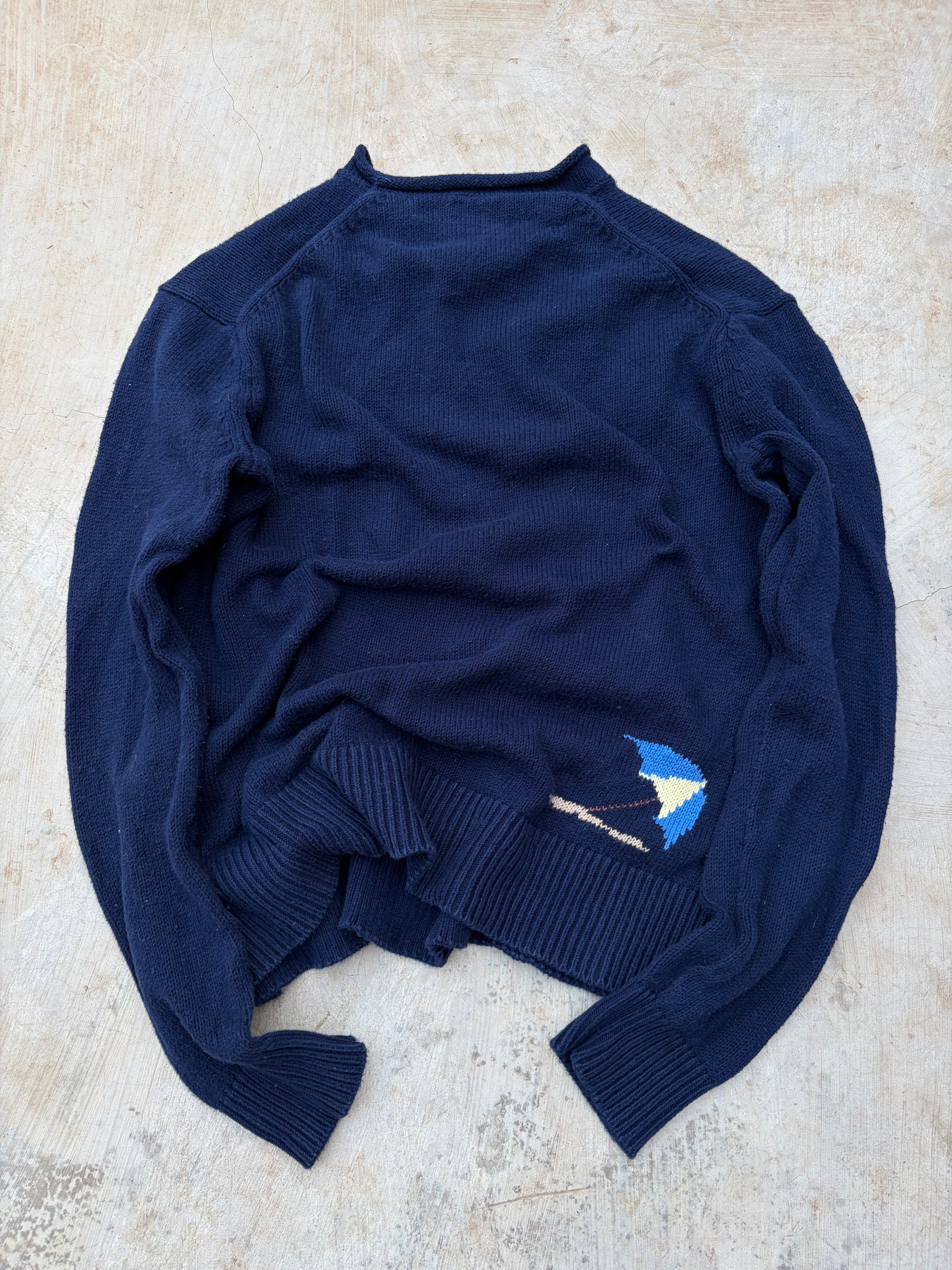 Vintage 00s Polo Ralph Lauren Nautical rolled neck knit sweater M