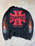 Vintage 00s West Coast Choppers Long Sleeve – Flame Skull M/L
