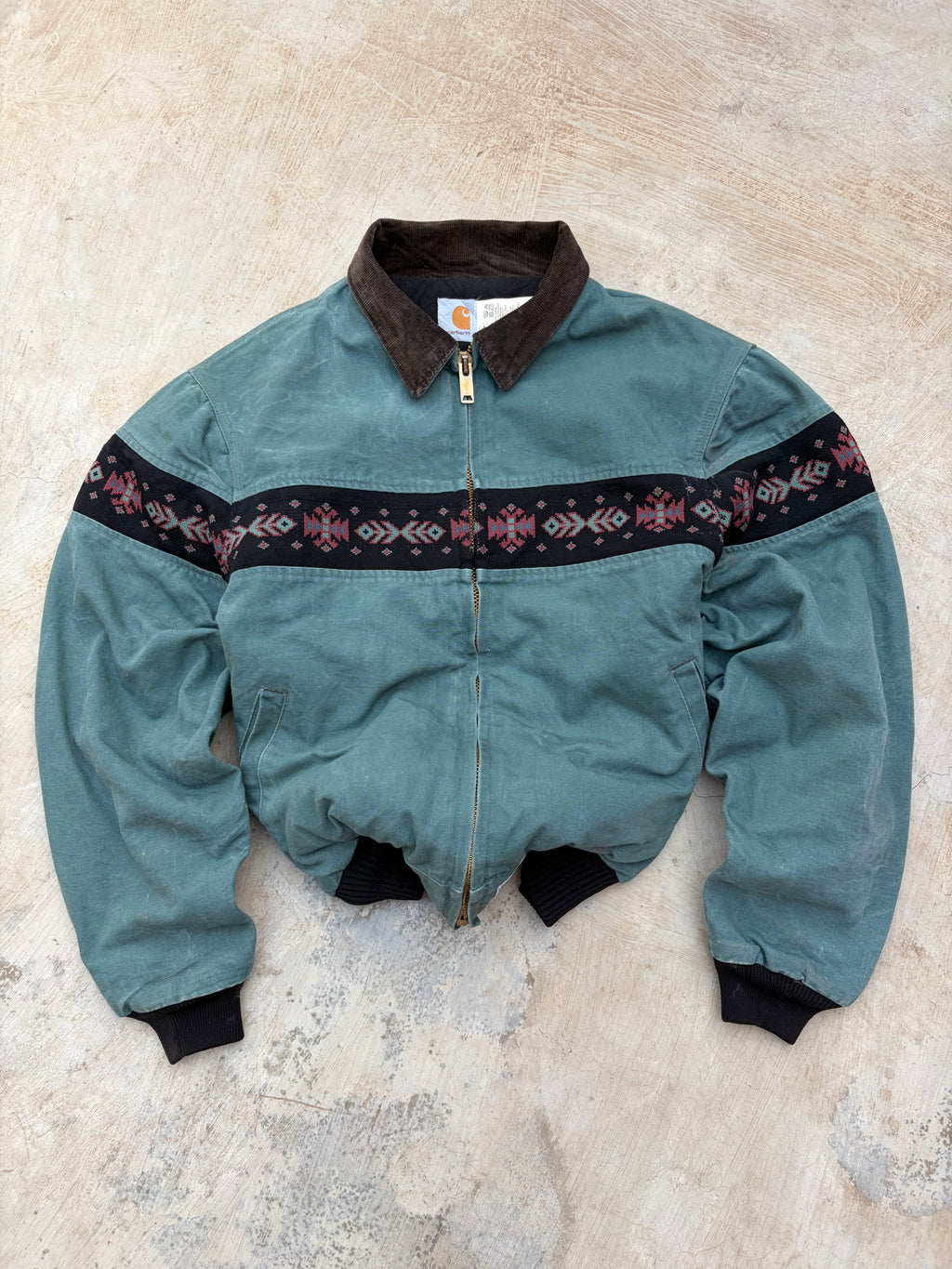 Vintage 90s 1995 Carhartt Aztec Jacket JQ0535 L