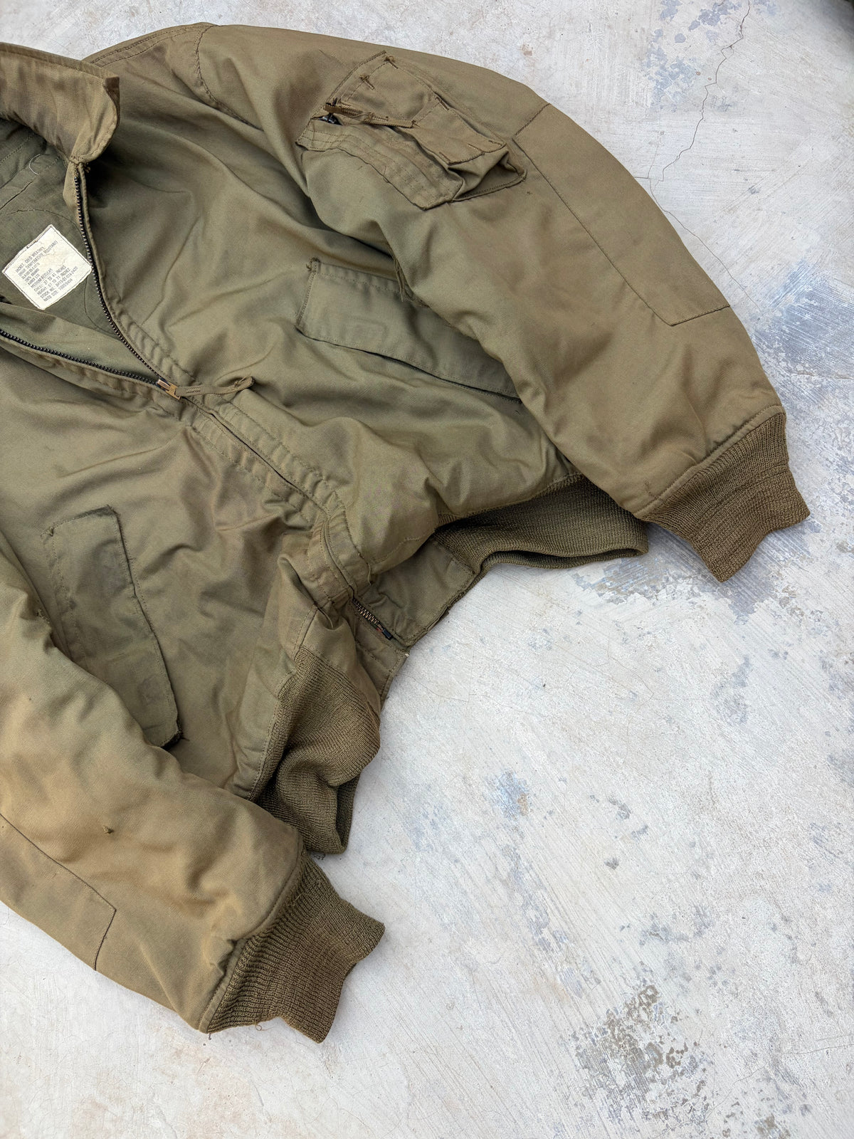 Rare 1980s Vintage Avirex U.S. Military Flight Jacket M/L
