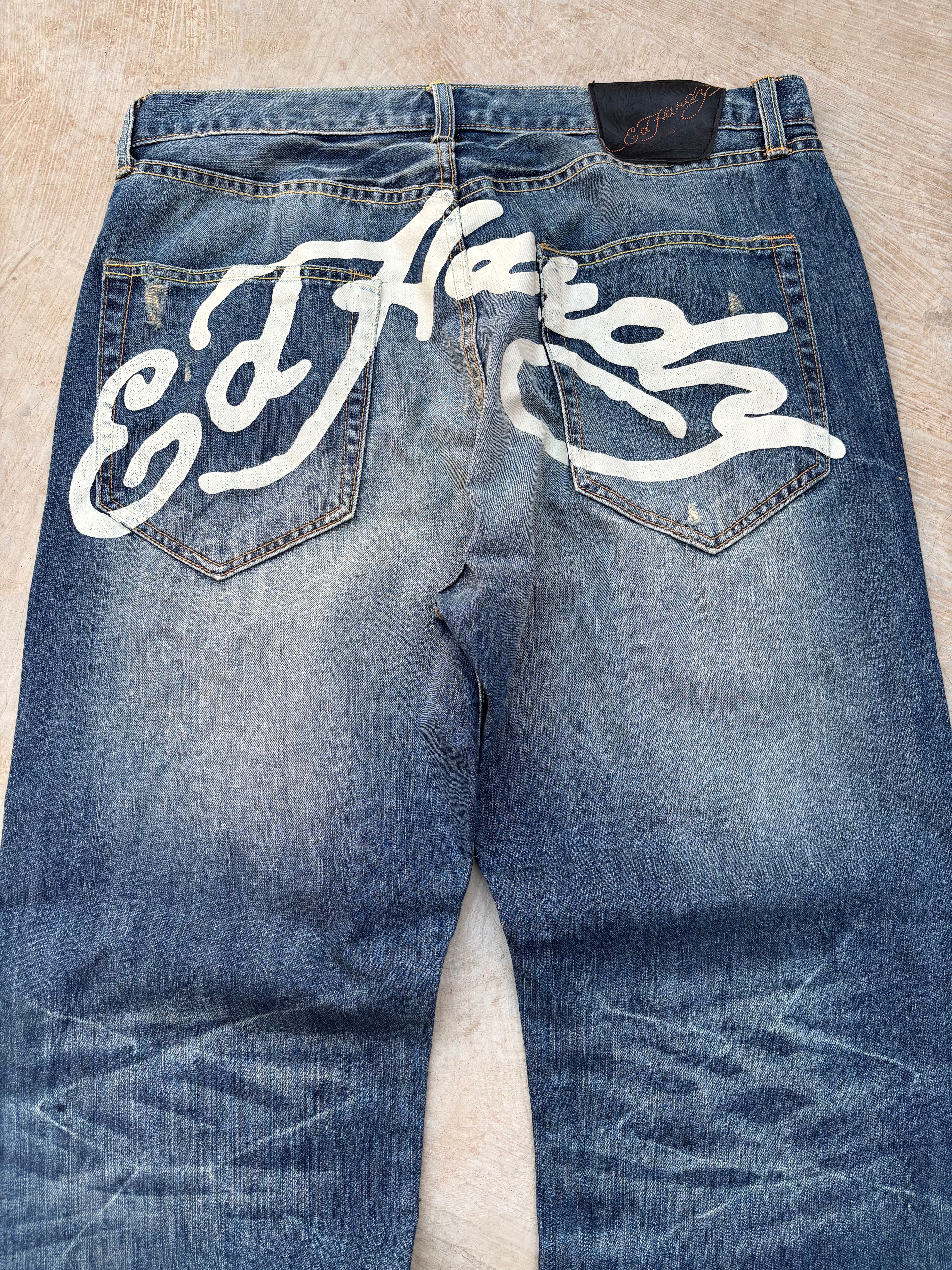 Vintage 00s Edhardy Y2k Spellout Pant 36