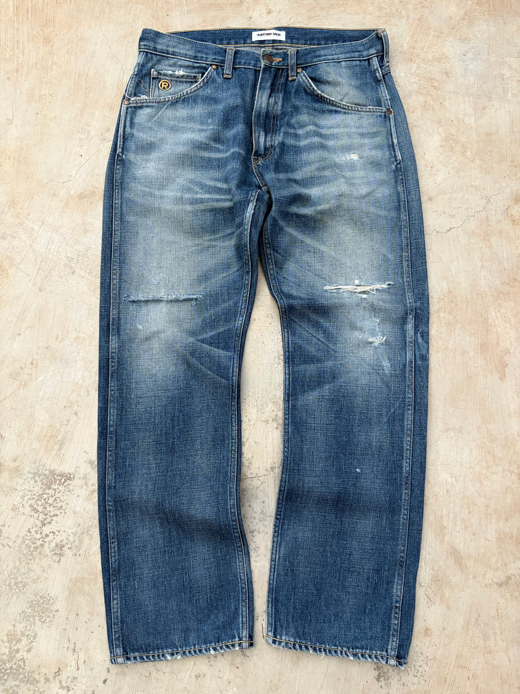 Vintage 00s Bape Nigo ASNKA Spellout Denim Jeans 34