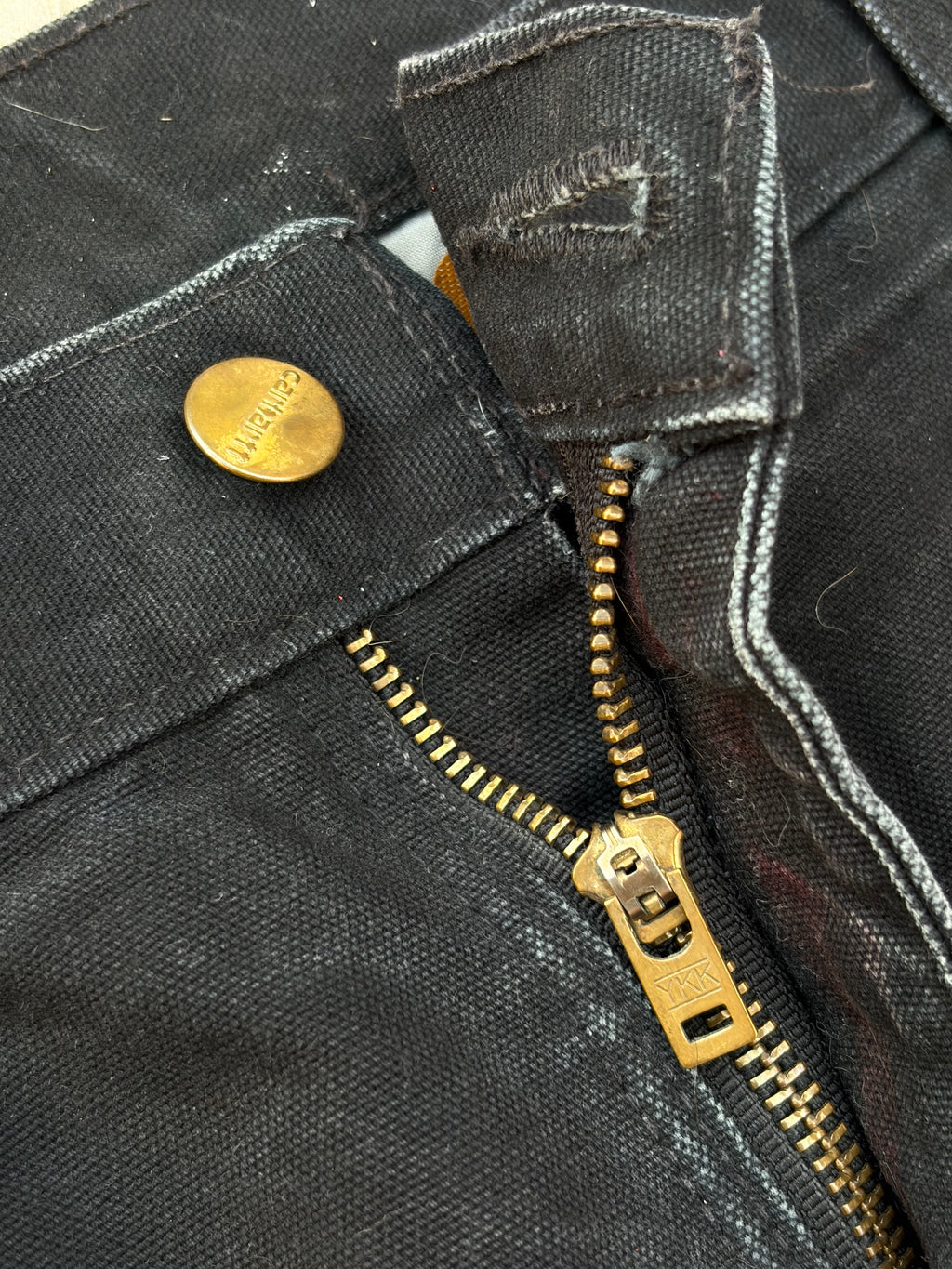 Vintage 00s Carhartt Double Knee Pant Black Faded 36