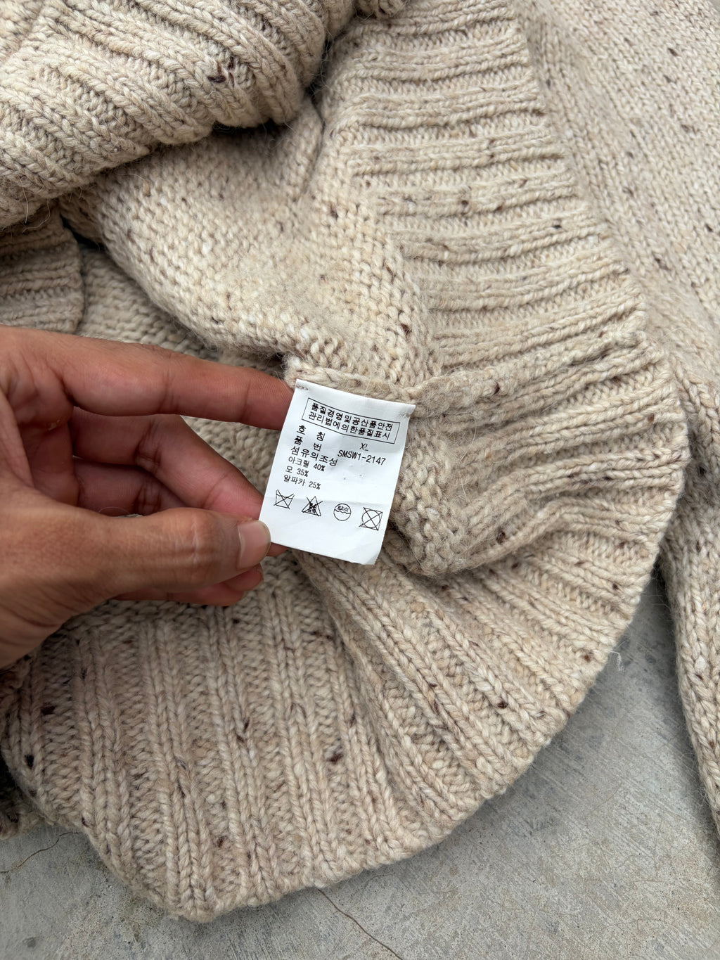 Vintage 90s Polo Ralph Lauren Alpaca Wool Quarter-Zip Knit Sweater M/L