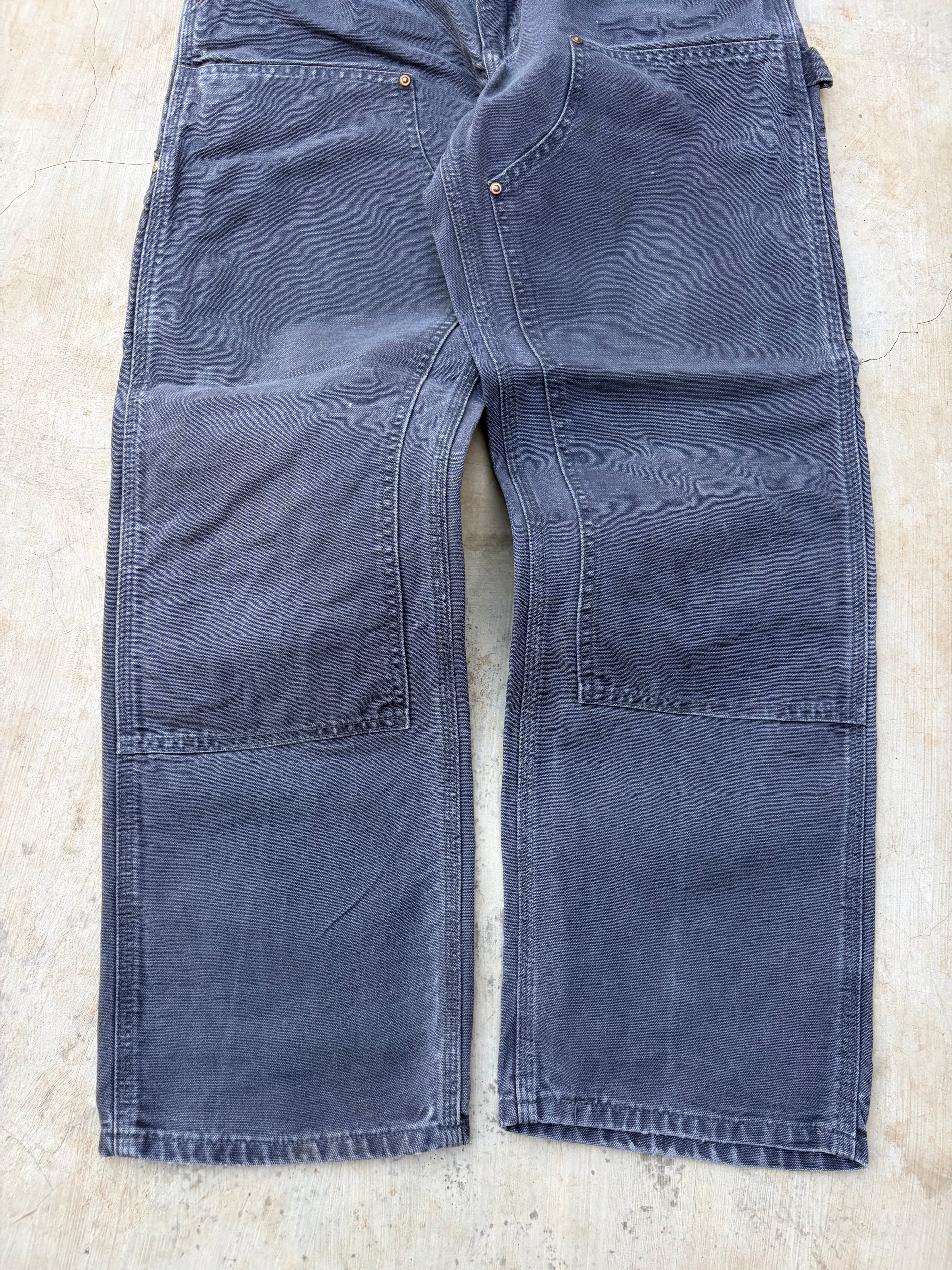 Vintage 90s Carhartt B01 GRP Double Knee Pant Grey Fade 31