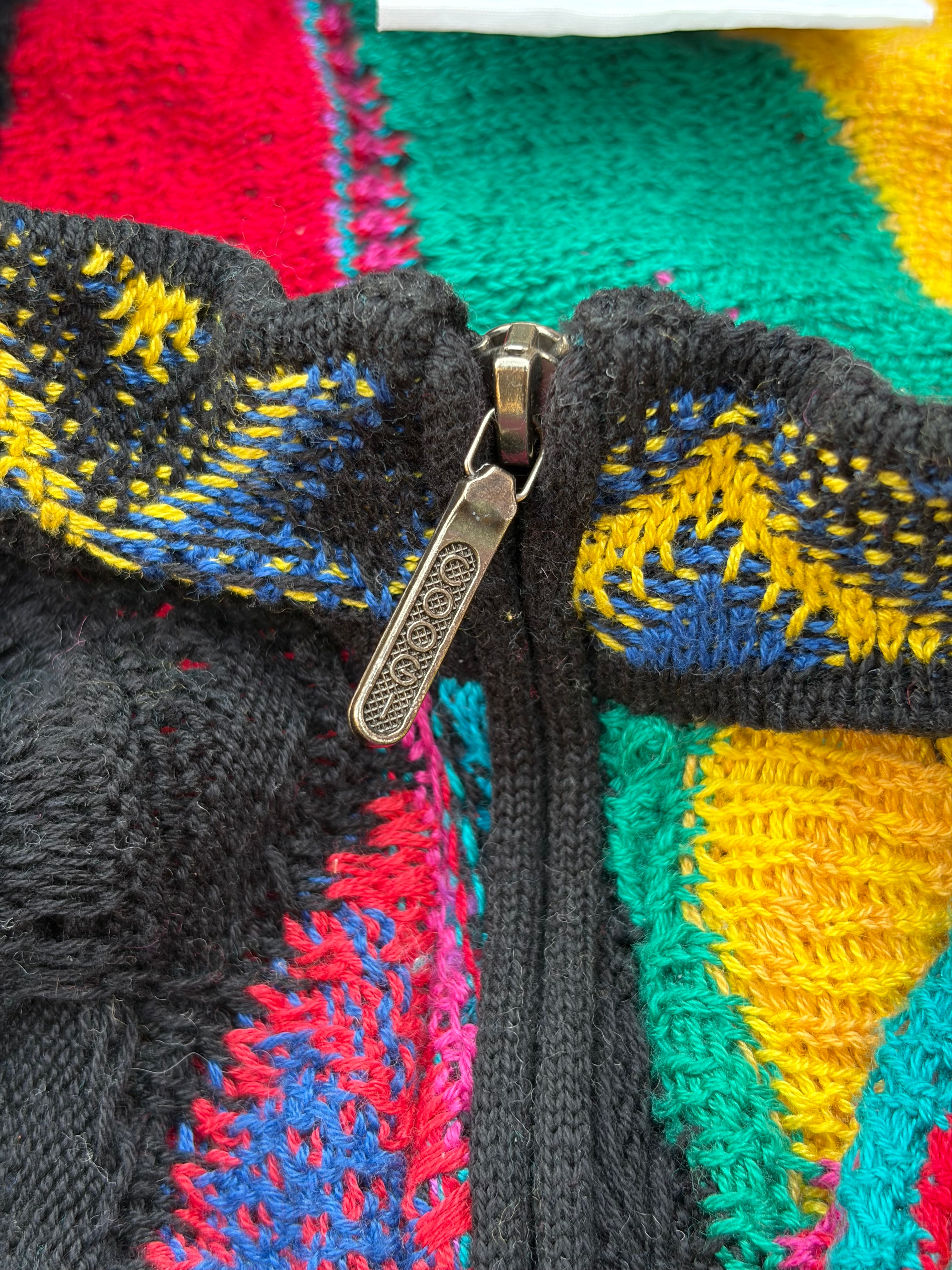Vintage 90s Coogi 3D Knit Quarter Zip Sweater M/L