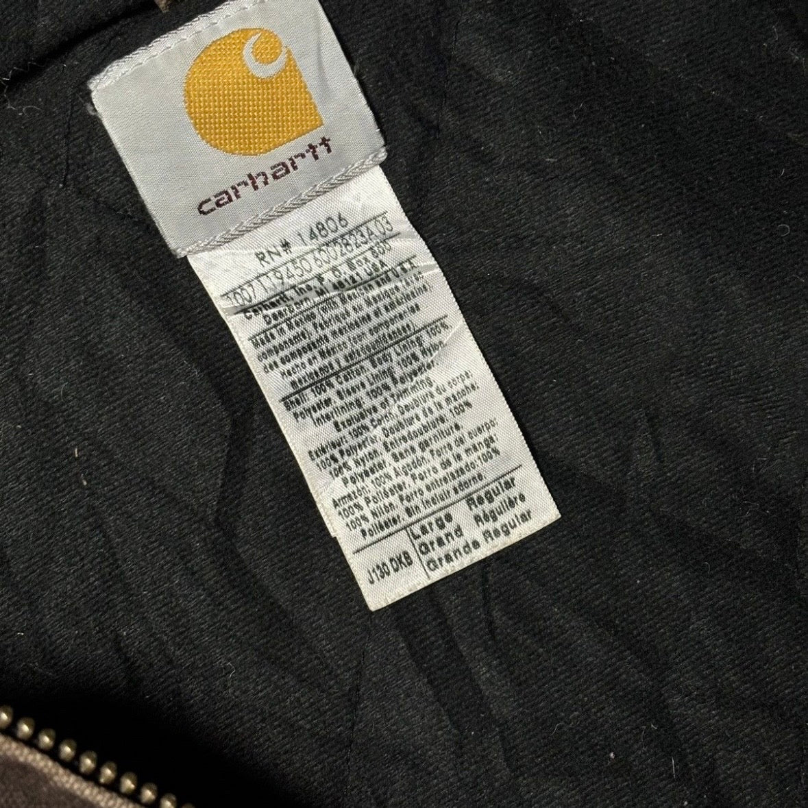 Vintage 00s Carhartt Thrashed Active Jacket DKB L