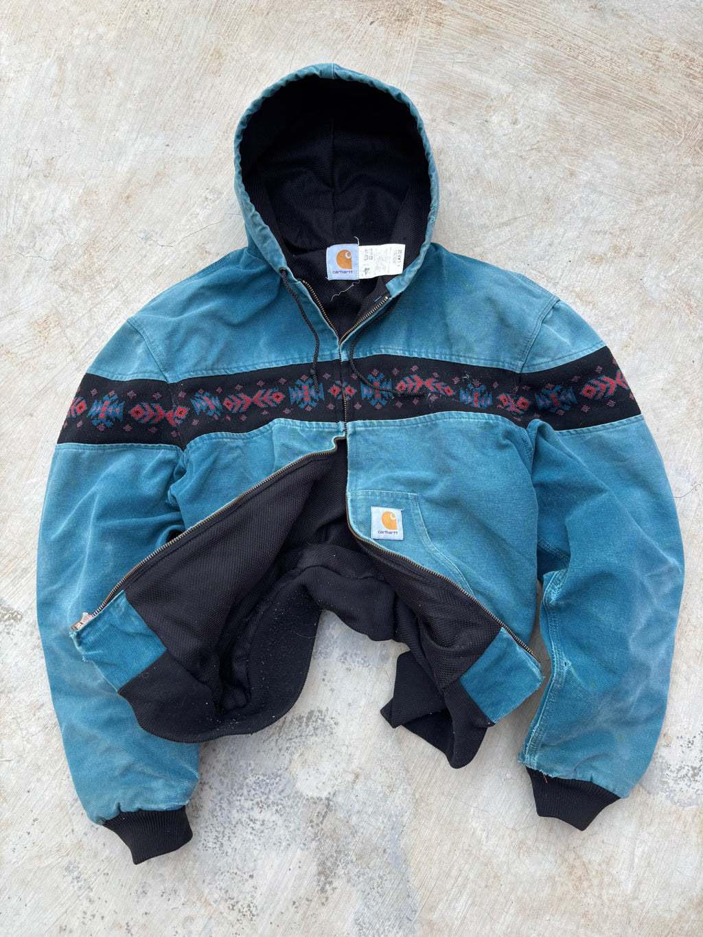 1994 Faded Carhartt Active Aztec Jacket JR0055 L
