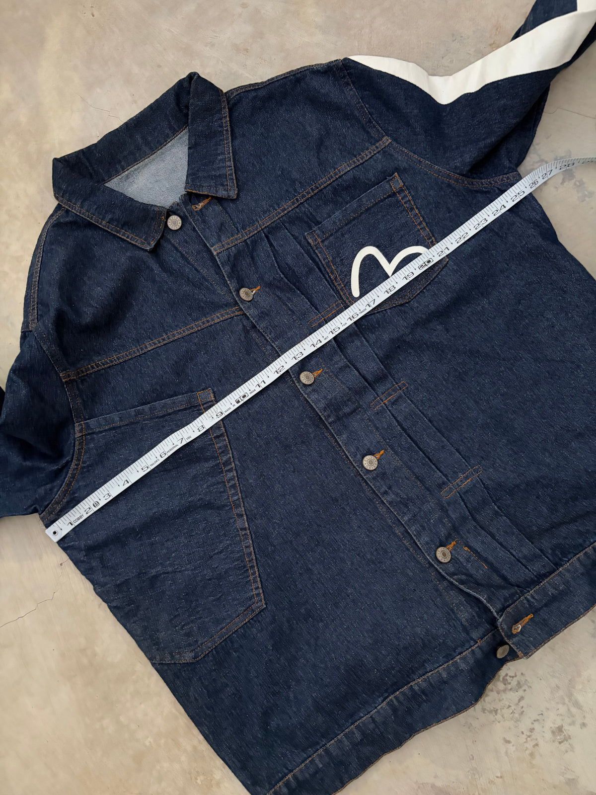 Rare Vintage Evisu Denim Diacock Jacket L/XL