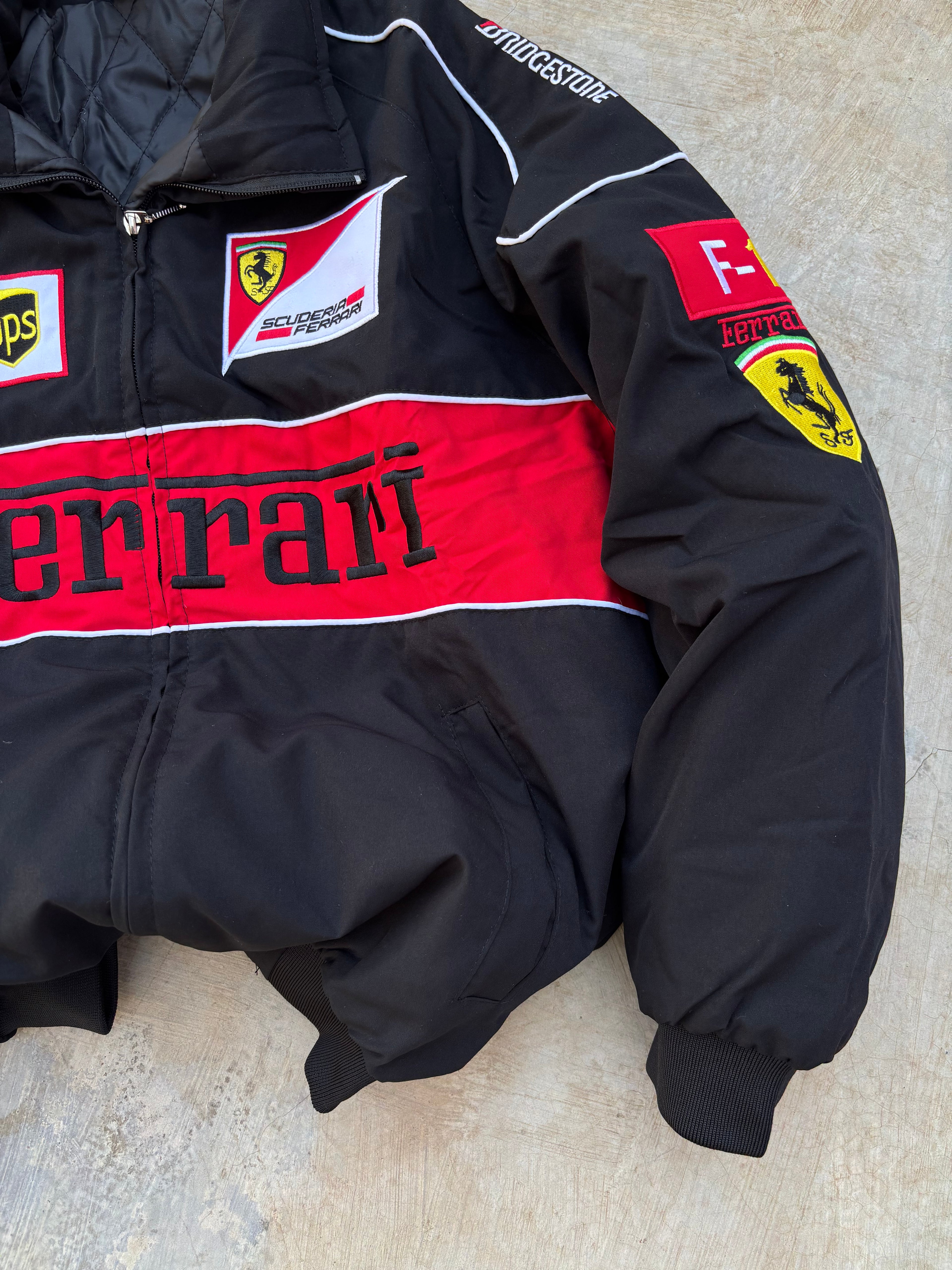 Vintage Ferrari Racing Style Jacket L