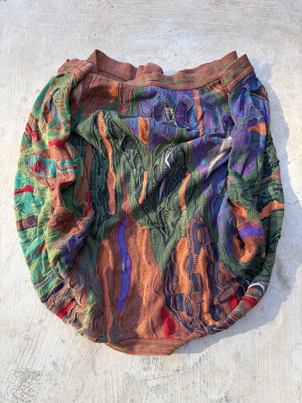 Vintage 90s COOGI Australia 3D Textured Knit Cardigan Size XL