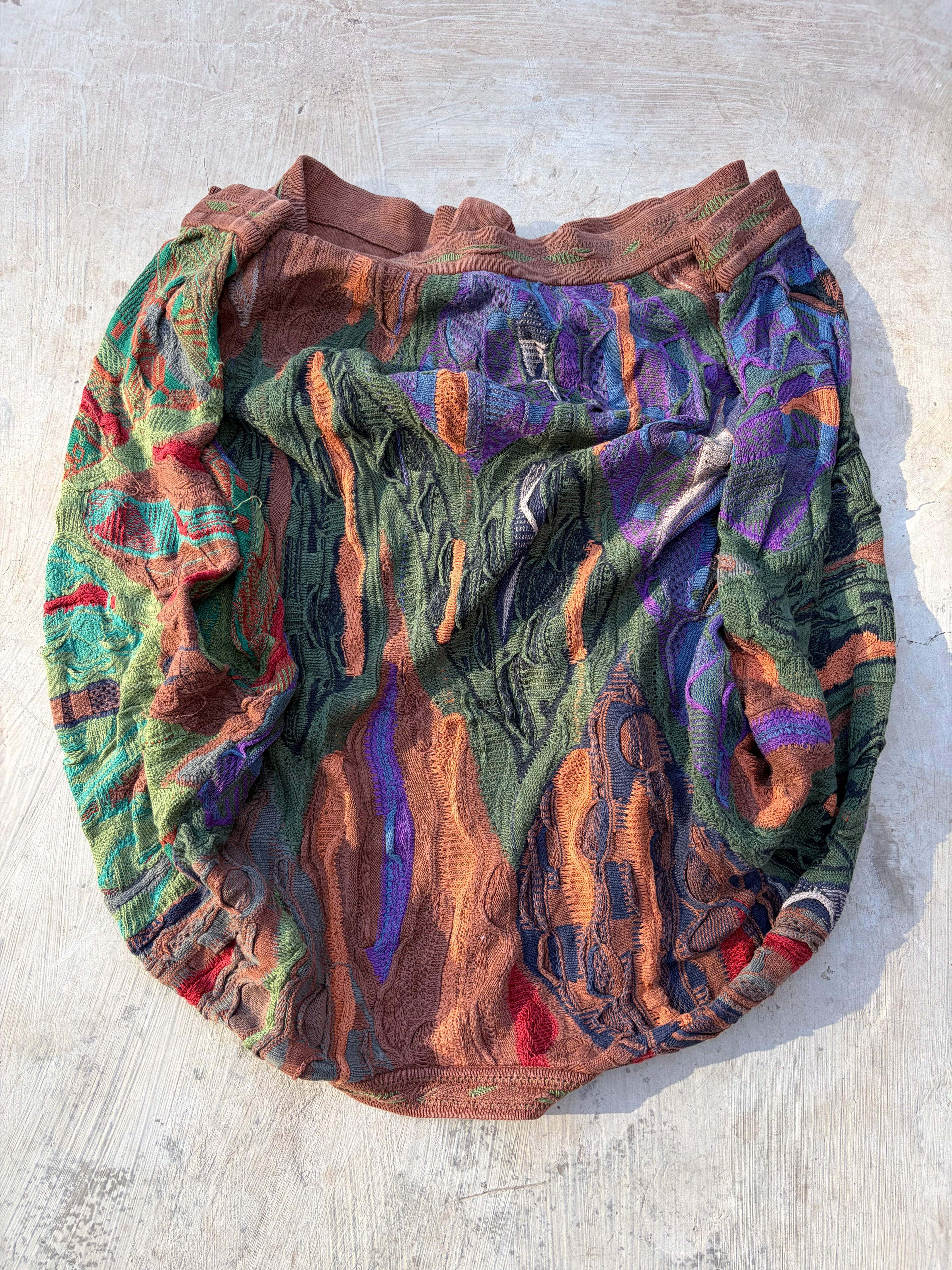 Vintage 90s COOGI Australia 3D Textured Knit Cardigan Size XL