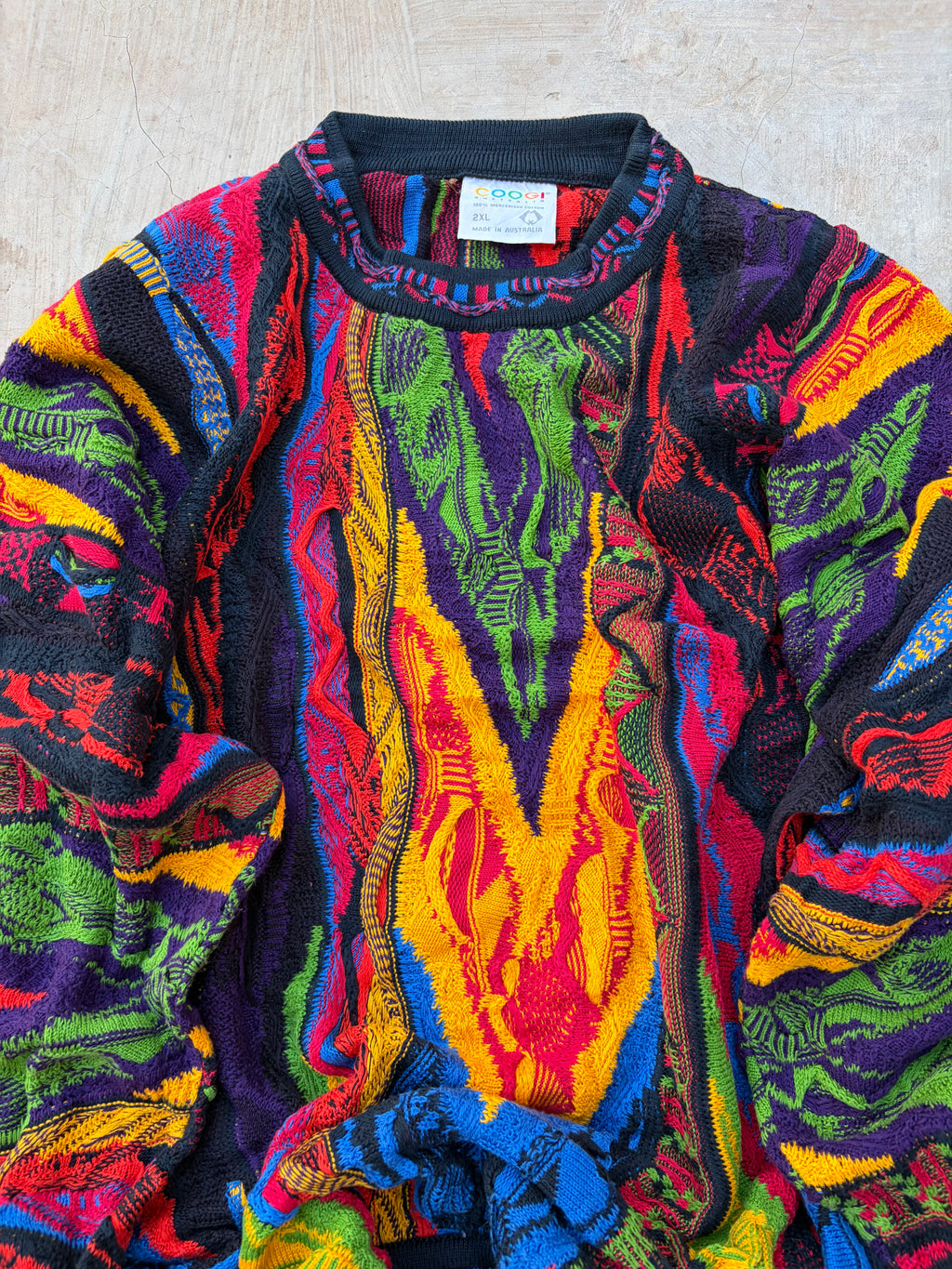 Vintage 90s COOGI Australia Mercerised Cotton Knit Sweater 2XL