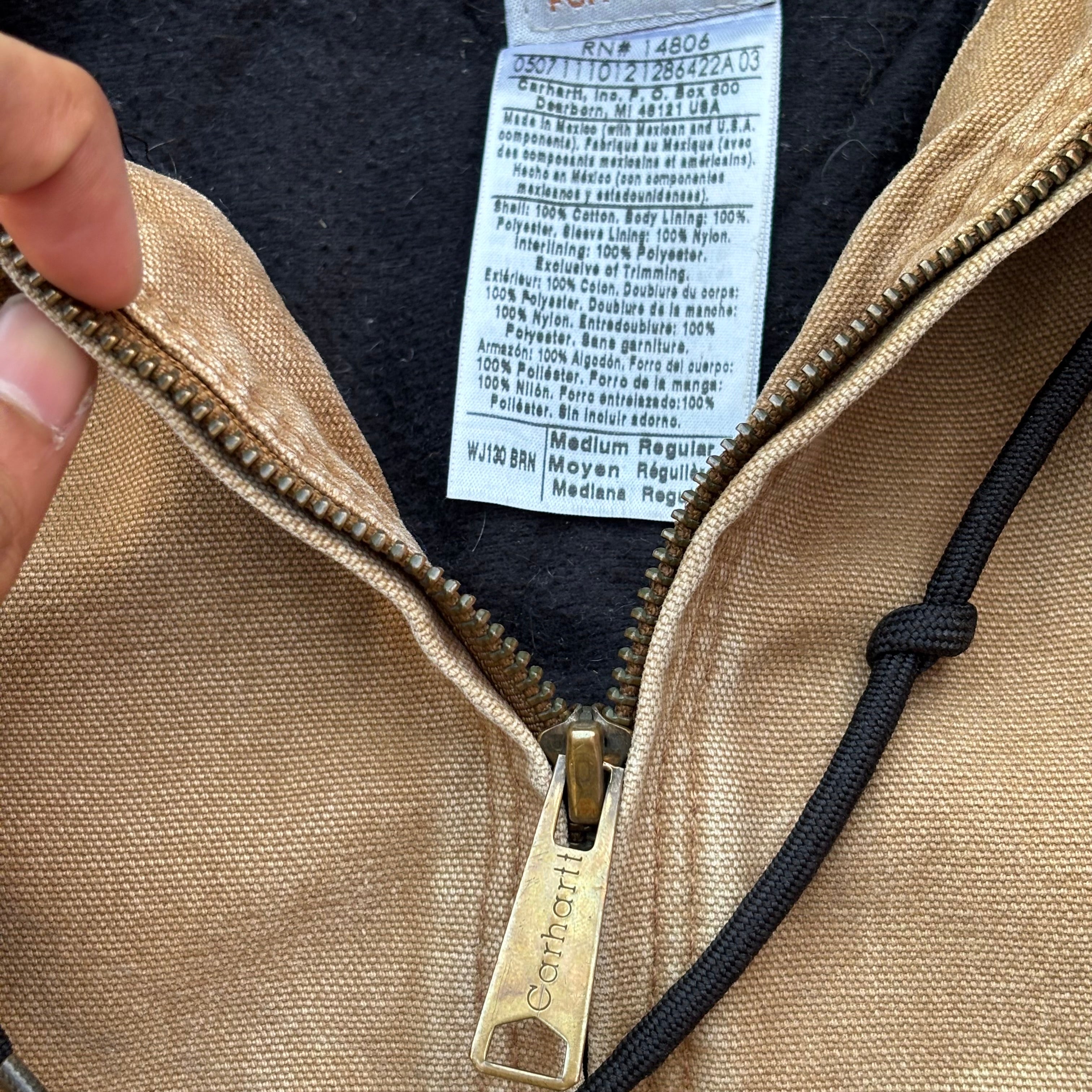 Vintage Carhartt Active Jacket WJ130 BRN M